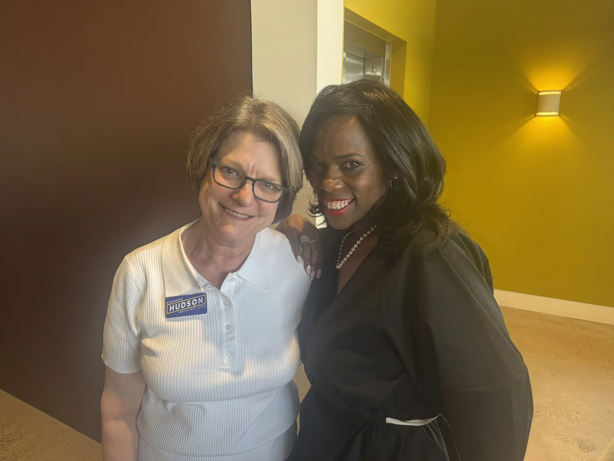 Stephanie Hudson with Judge Audrey Moorehead.