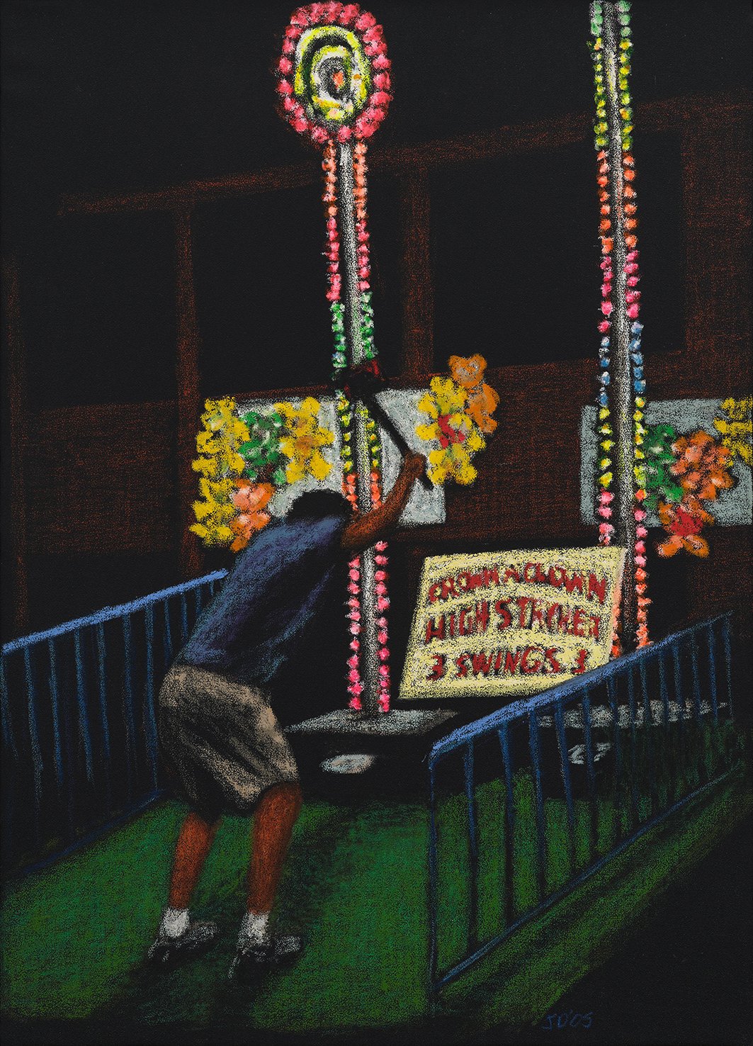High Stryker, 2005, oilstick on vinyl, 23 x 32 inches