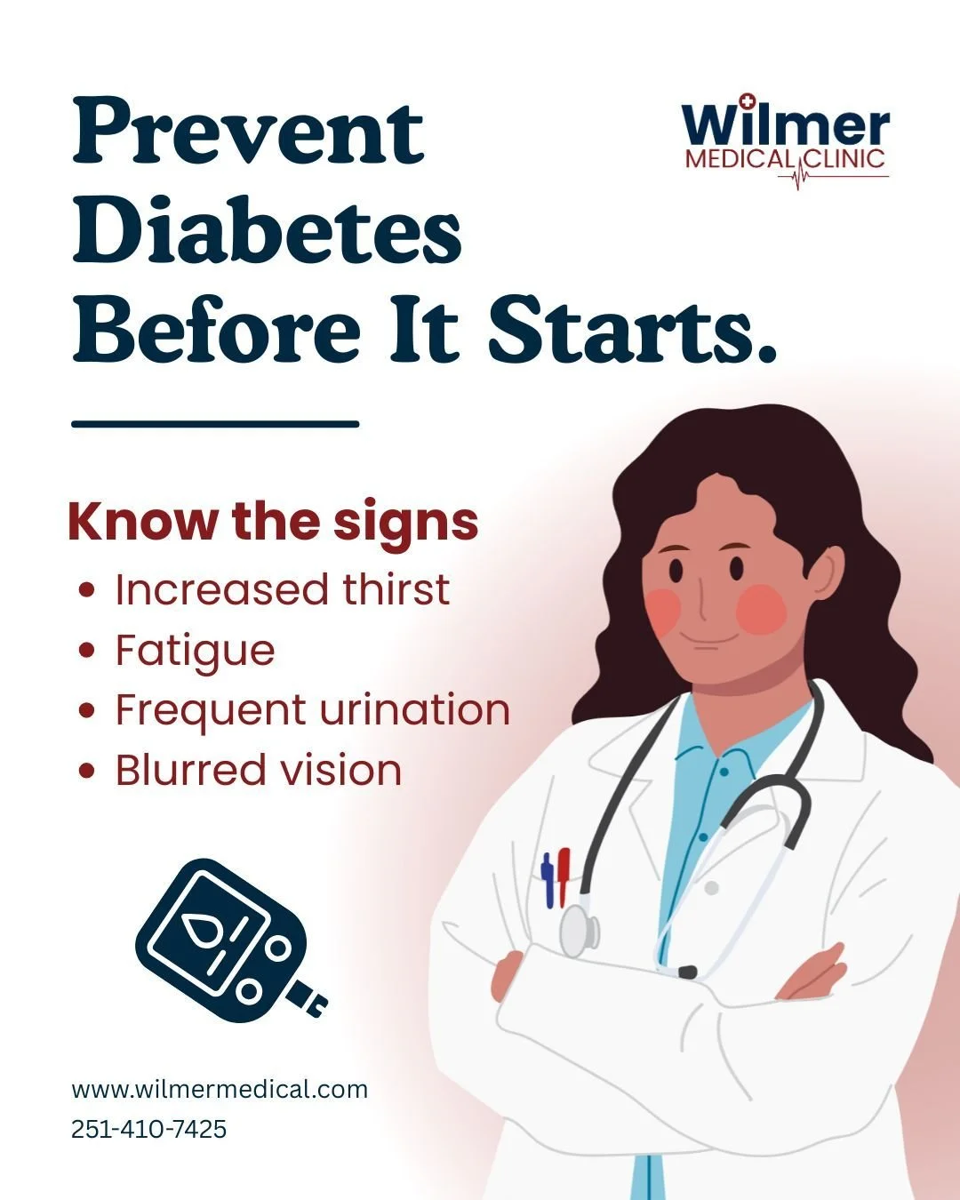 If you&rsquo;ve noticed these, don&rsquo;t wait&mdash;schedule a checkup today!

251-410-7425

#WorldDiabetesDay #DiabetesPrevention