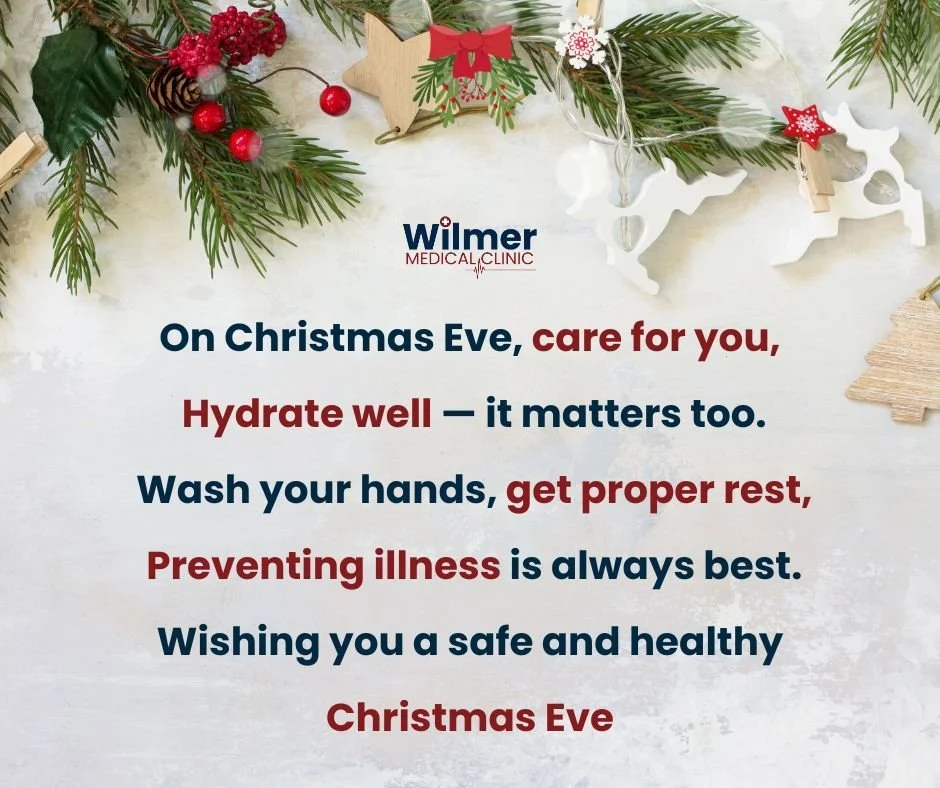 Wishing you a safe and healthy Christmas Eve! 

As a reminder, we will be closing early today at 2:00 pm.