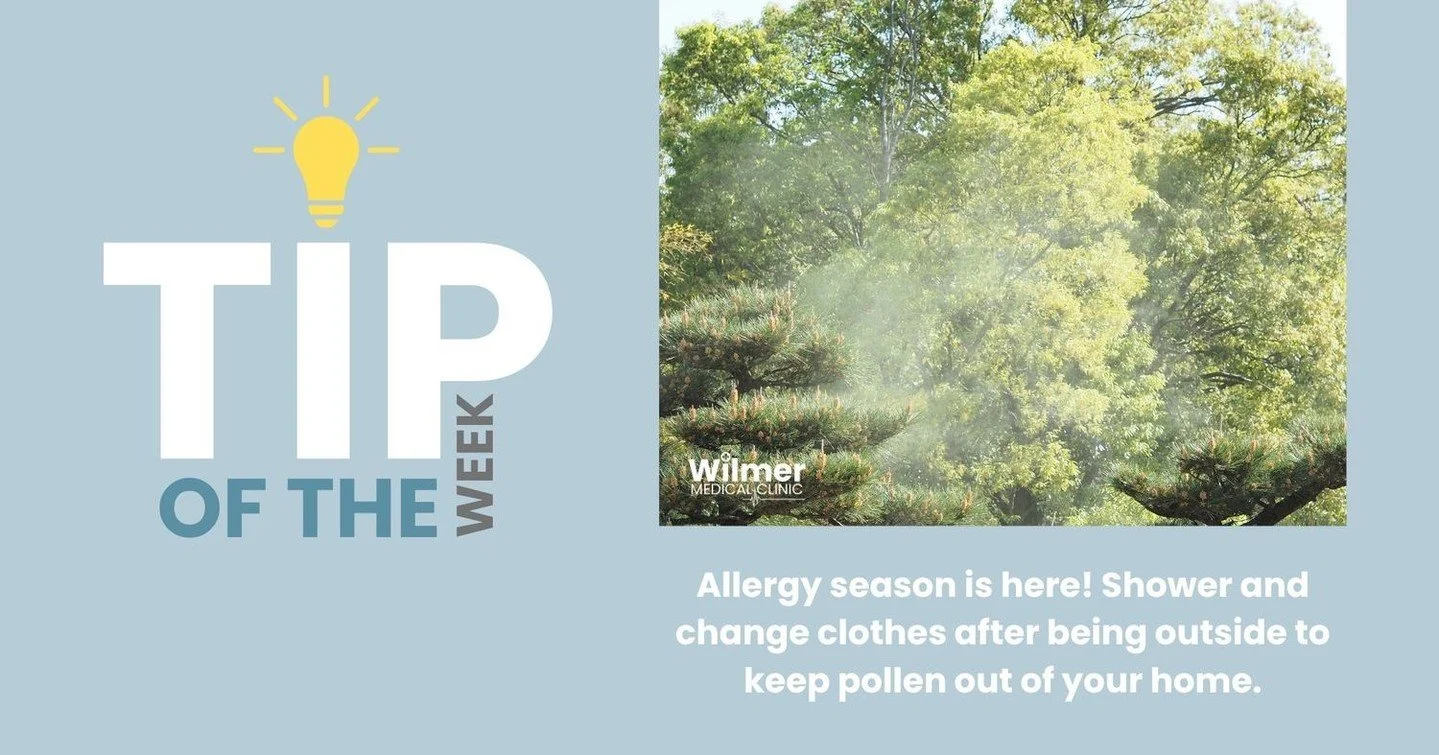 Tip of the Week!
Allergy season is here! Shower and change clothes after being outside to keep pollen out of your home.