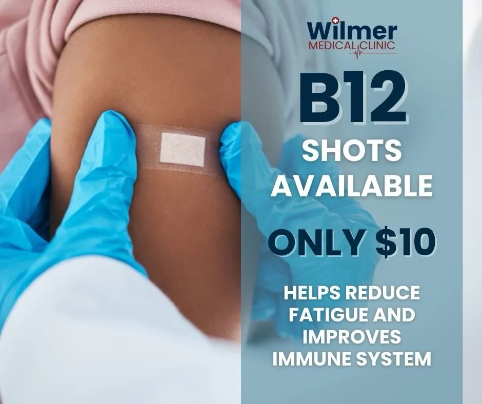 Did you know we offer B12 shots?

If you think you might benefit from a B12 shot, give us a call.
📱(251)410-7425

www.wilmermedical.com