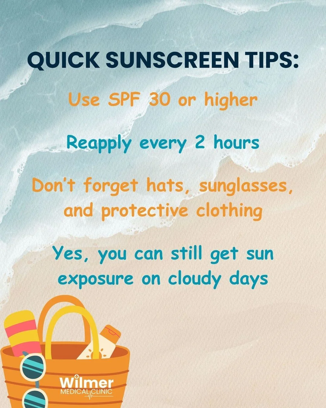 ☀️ Sunscreen Safety Reminder ☀️

Sunscreen isn&rsquo;t just for beach days &mdash; daily sun protection helps protect your skin from premature aging and skin damage year-round.

Your skin protects you every day &mdash; protect it back!