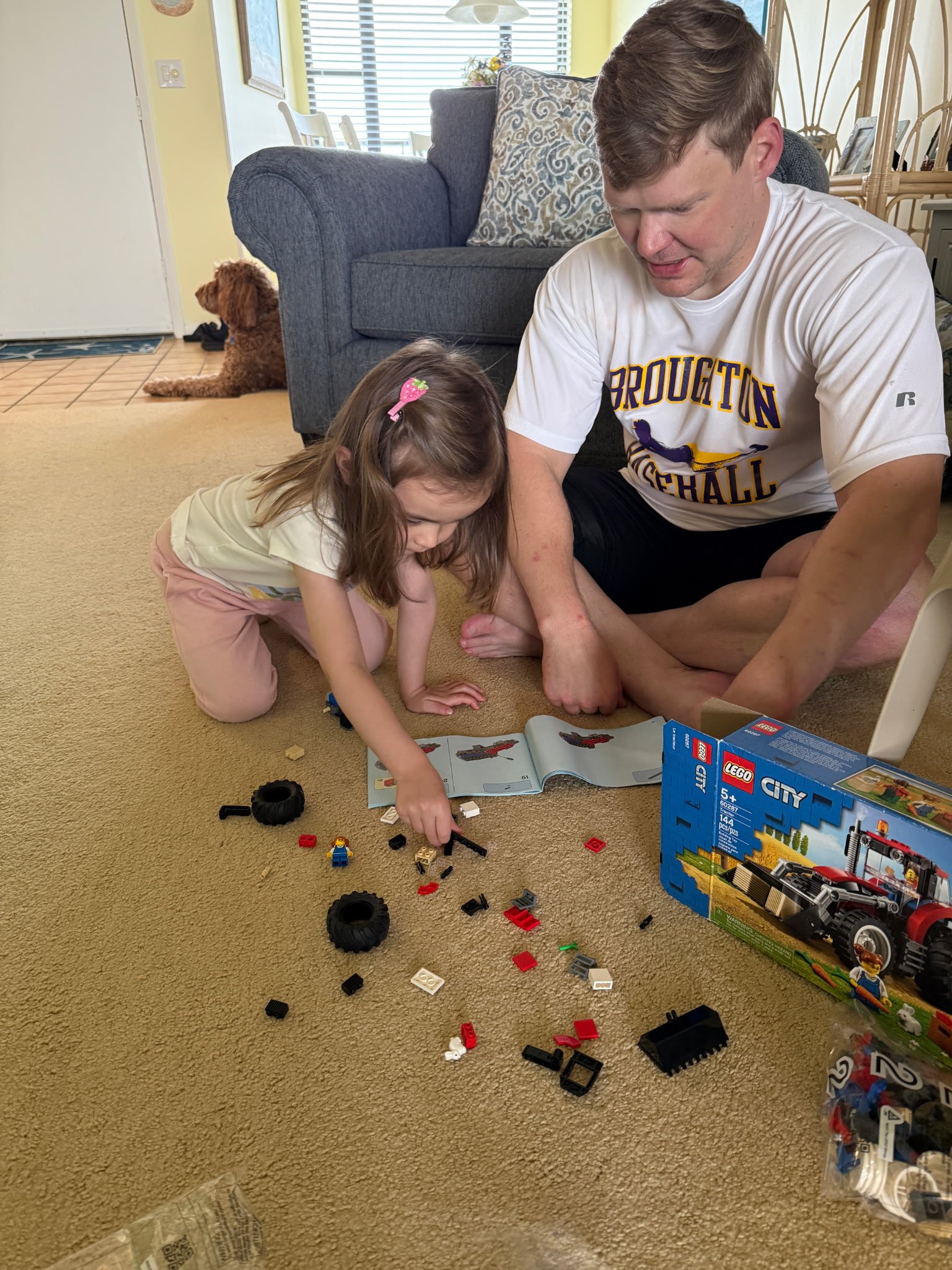 Dr. Barnes shared his birthday LEGO set with his daughter. He's training her to love Legos just like him! #lego