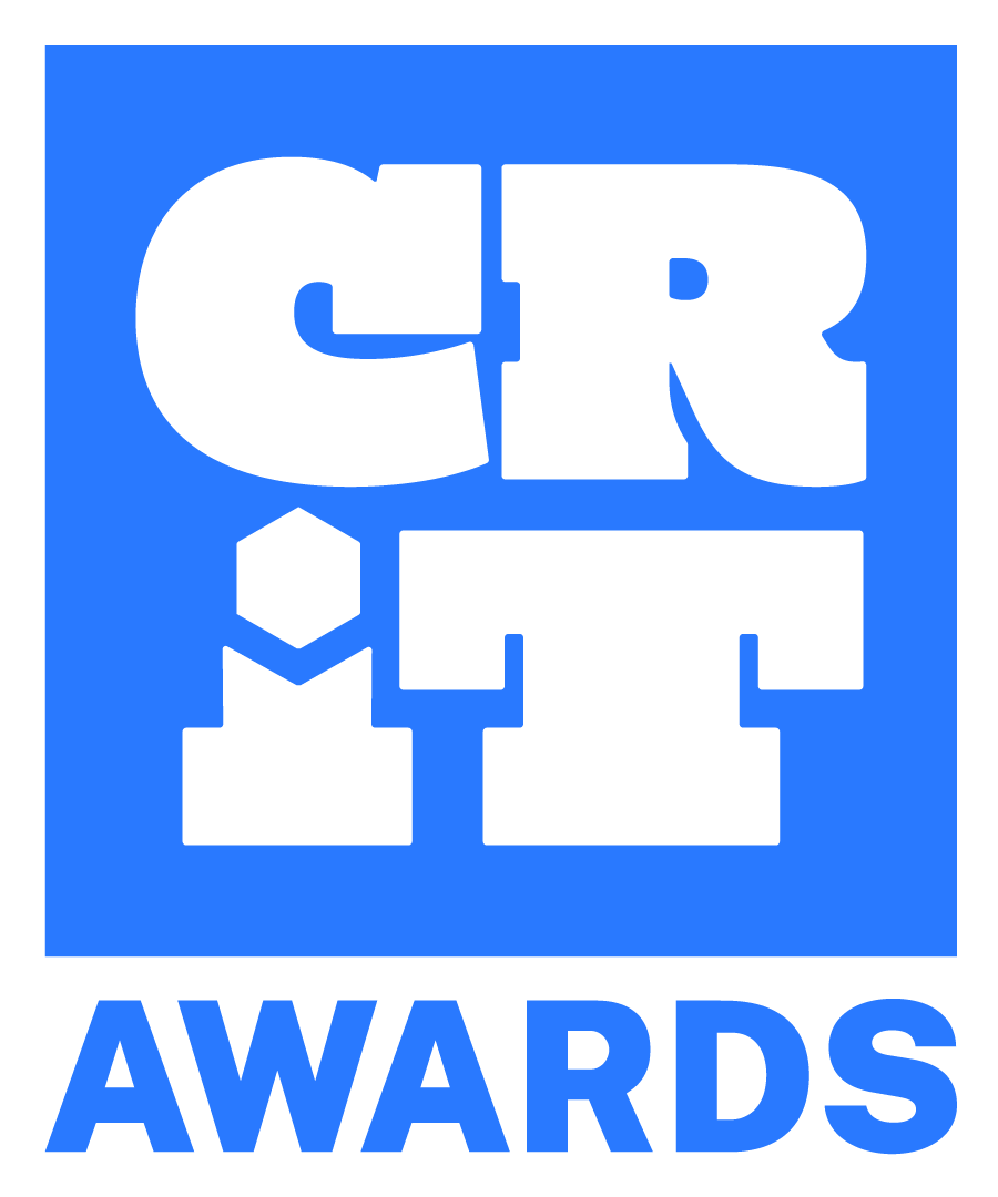Logo for CRN Awards featuring a blue background, stylized white letters 'C' and 'R' with geometric shapes, and the word 'AWARDS' at the bottom.