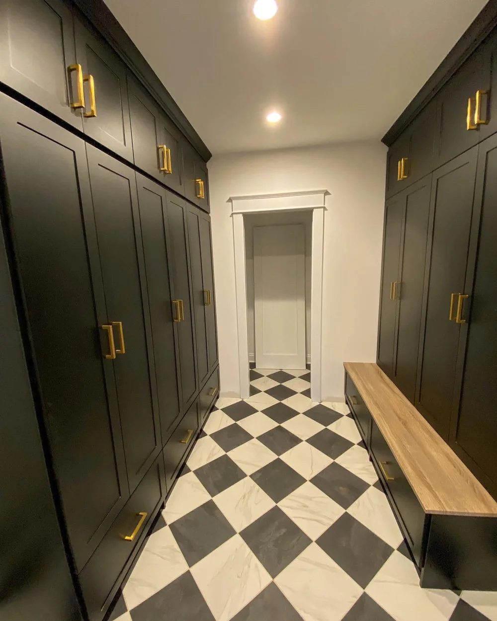 Luxury black and gold custom closet design by Dream Closets NYC