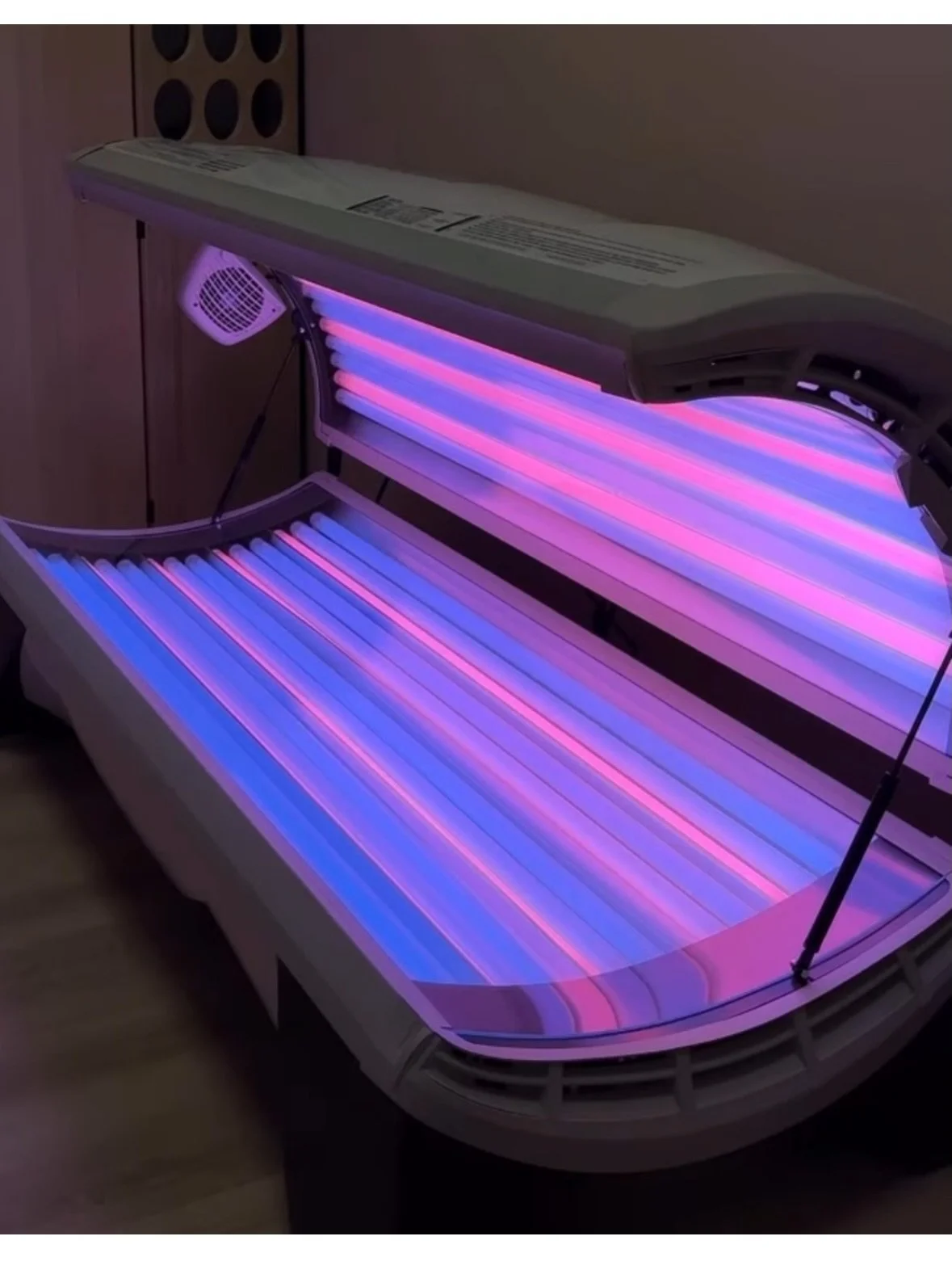 The Red light tanning bed with a touch of UV is a BIG hit. We love this bed for its red light strength and the added golden touch!