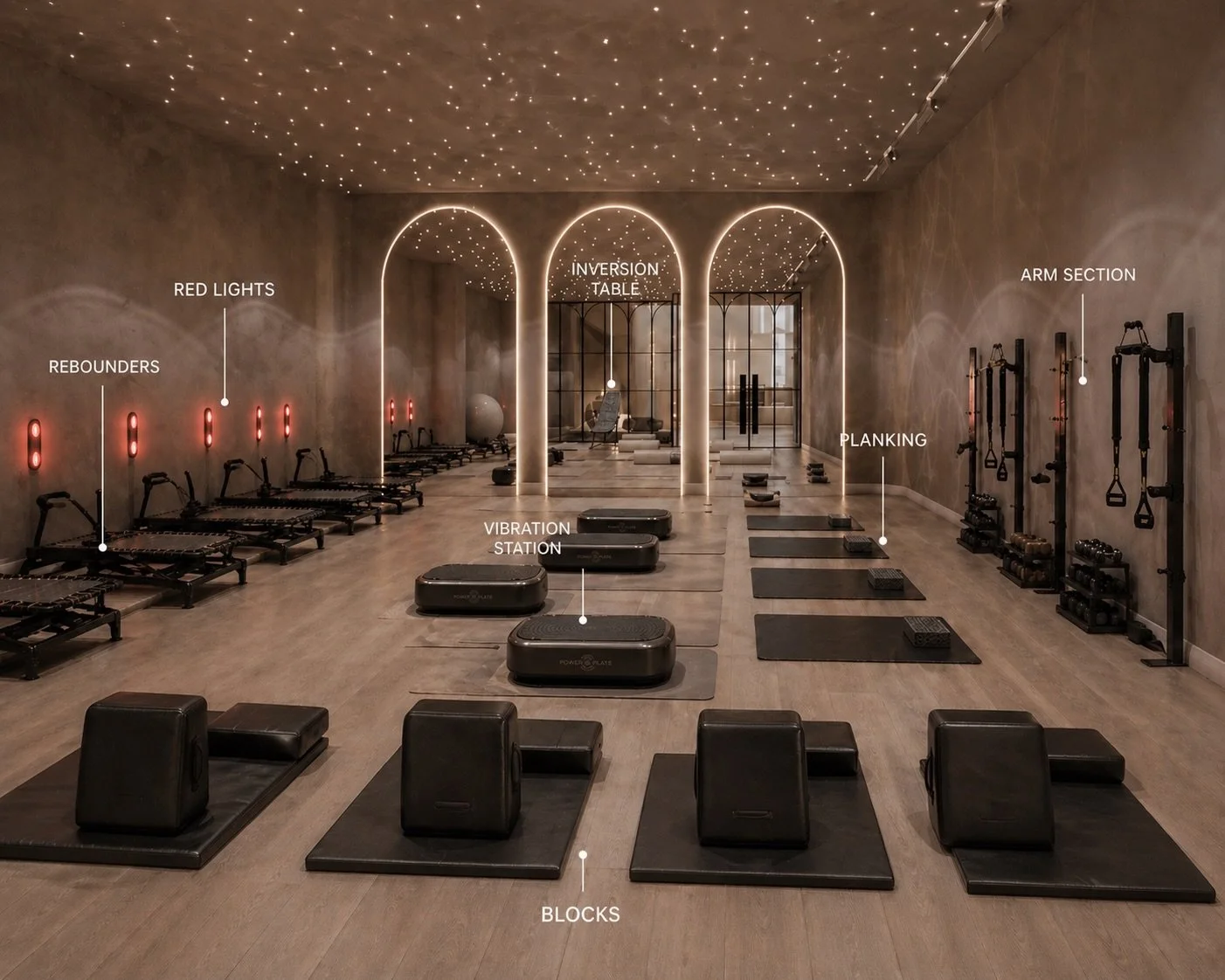 How cool is this? Starting May 1st, our studio will turn into a wellness workout studio! 

This includes a rebounder station, vibration station with core exercises, redlights with planks, arm station, inversion, blocking and stretching at barre. 

Wh
