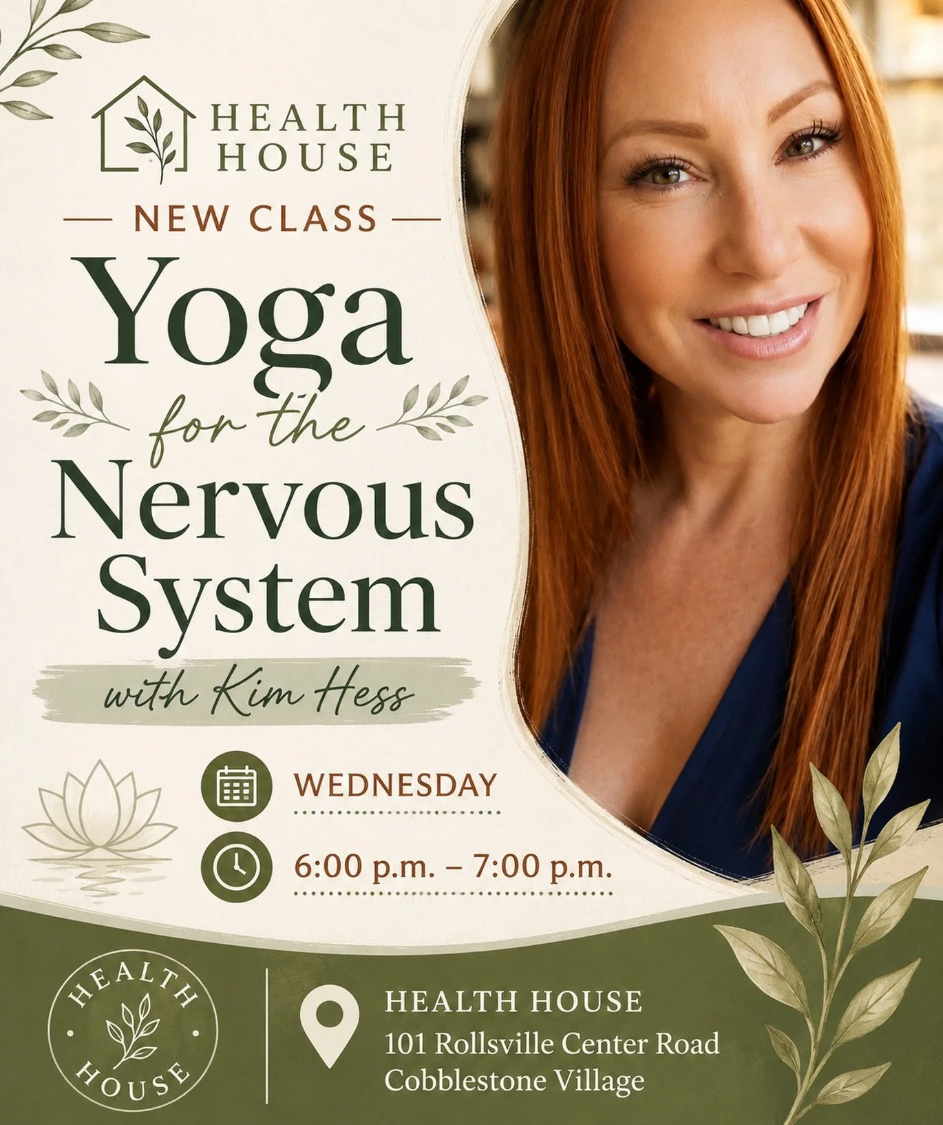 New class!!!! 

Yoga for the nervous system. Book for class tmmrrw: https://www.healthhousenc.com/classes