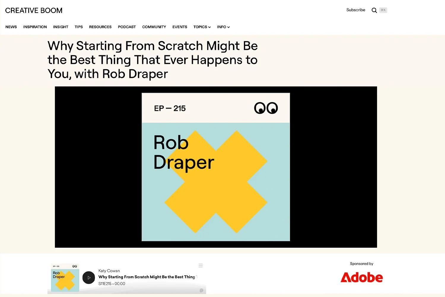 Creative Boom Podcast. Discussing my process and journey 
( Click image to listen )