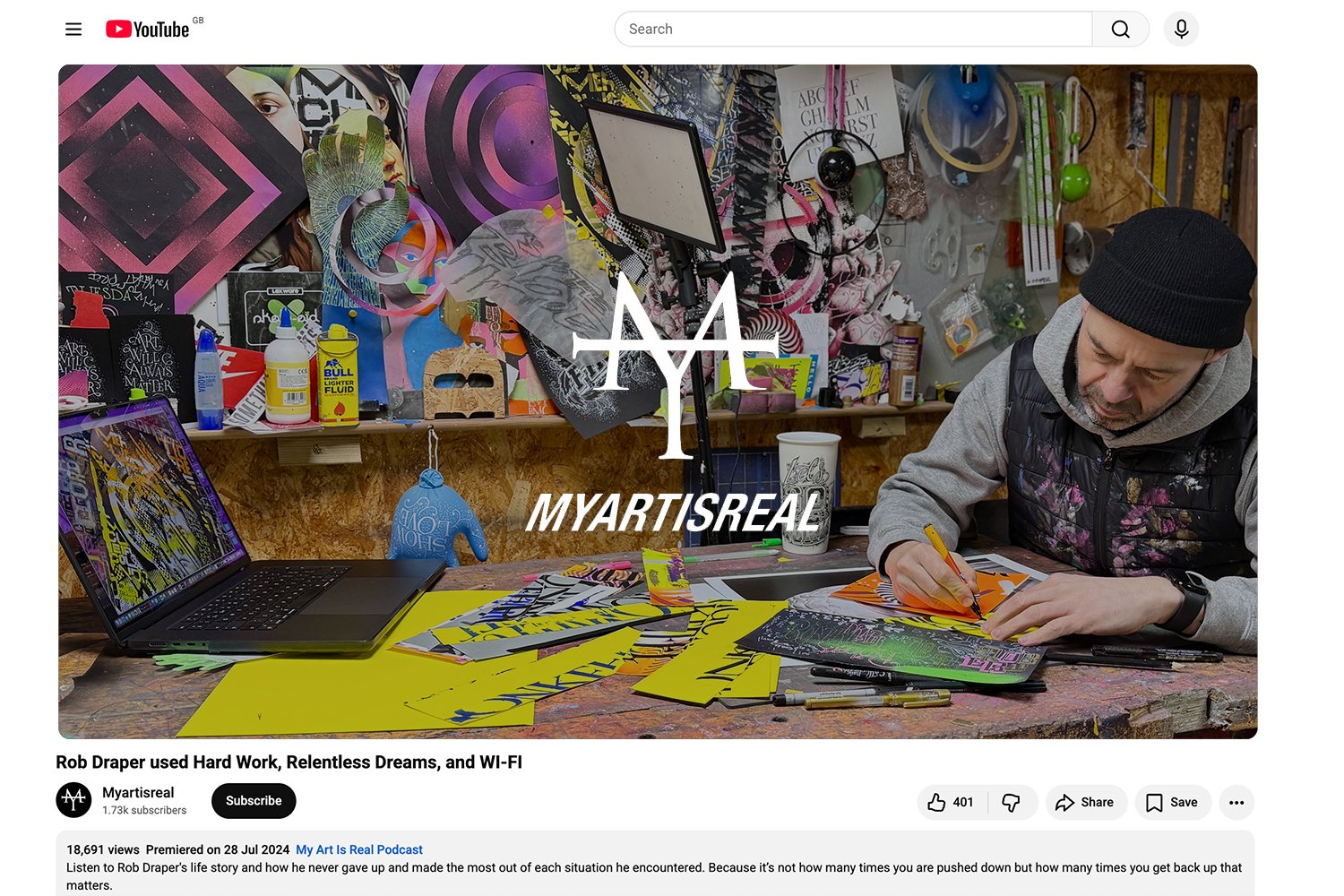 My Art Is Real - Interview ( click to listen )