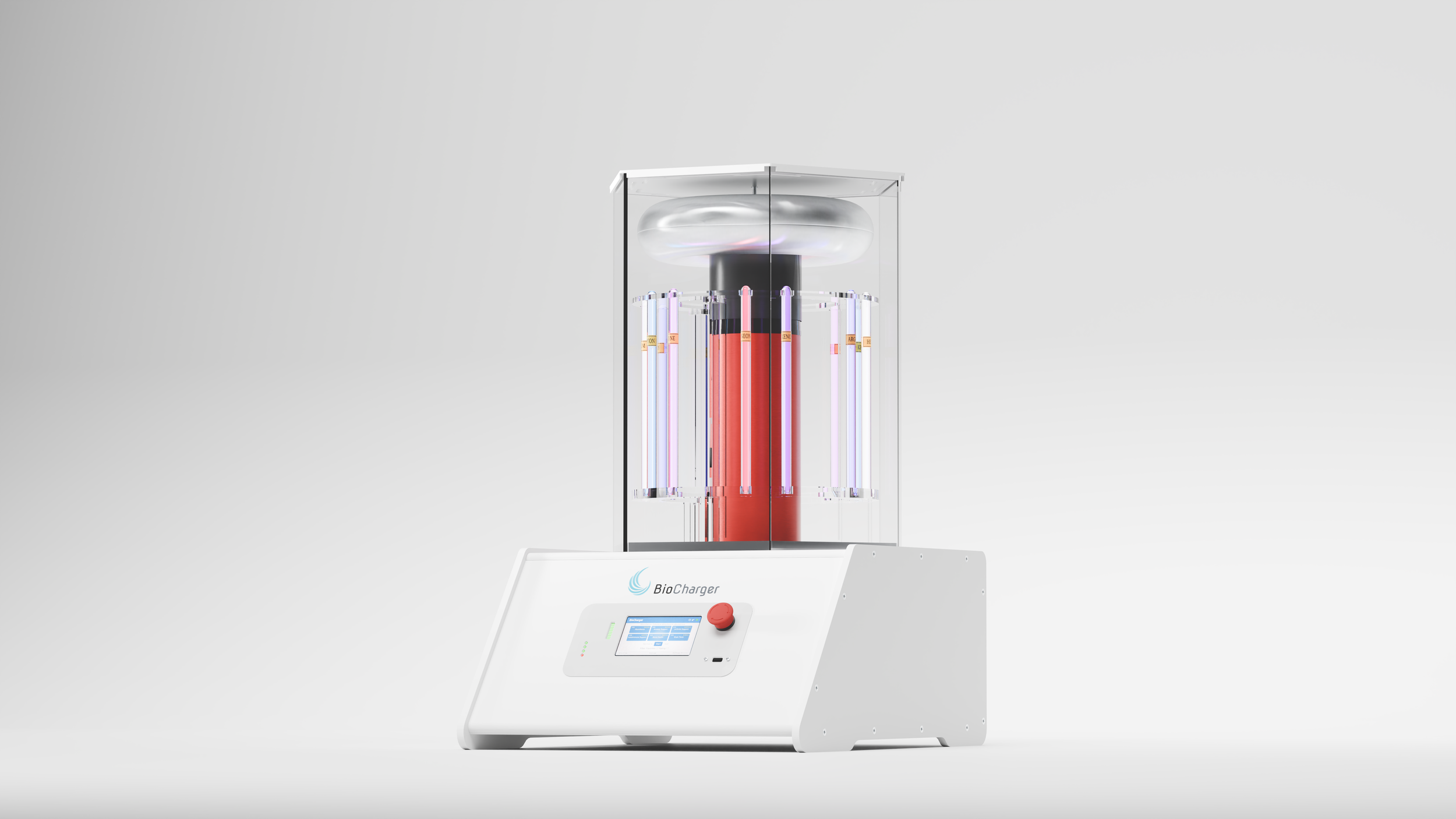 A high quality render of the BioCharger product marketing materials and branding purposes.