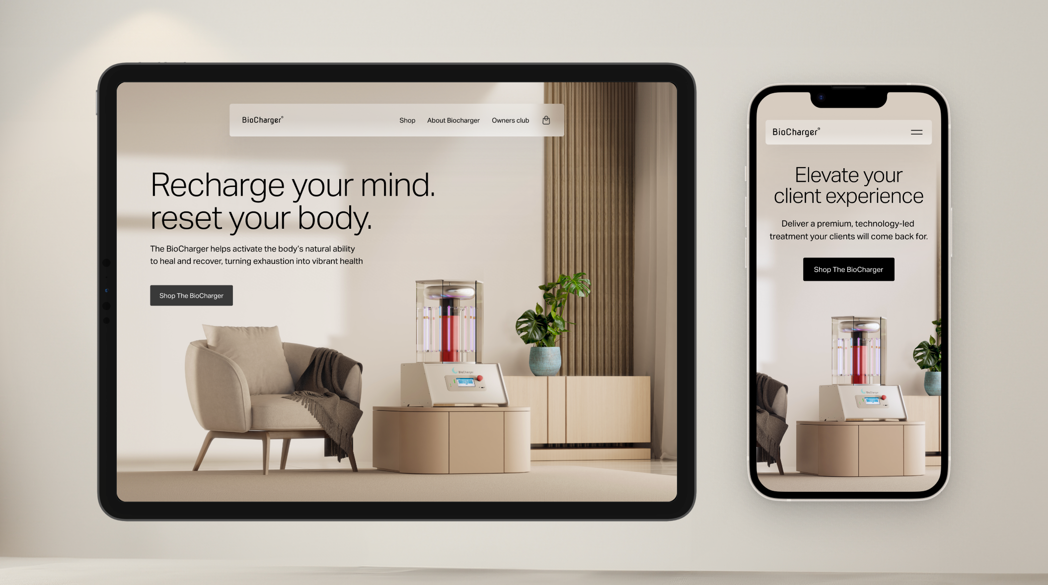 In-situ renders showcasing on different digital platforms.