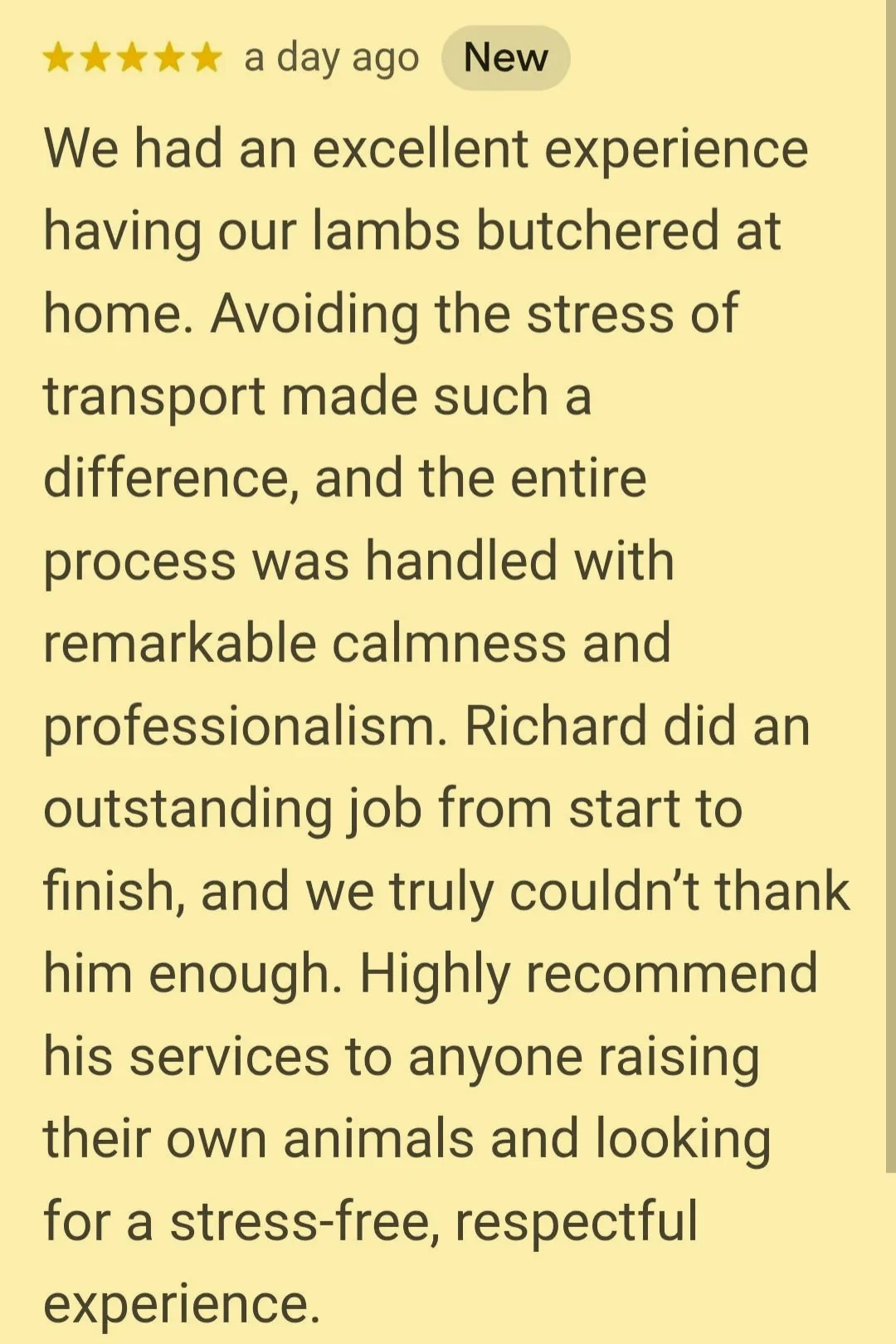 Google Customer Review for Greenfields  Home Kill and Butchery