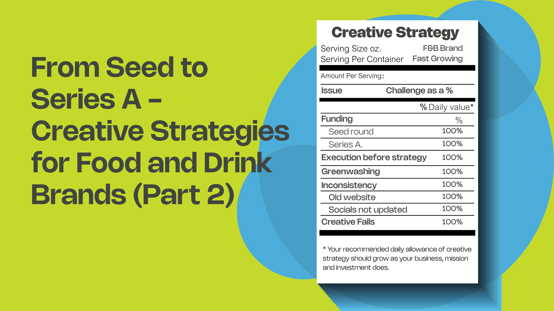 From Seed to Series A - Creative Strategies for Food and Drink Brands (Part 2)