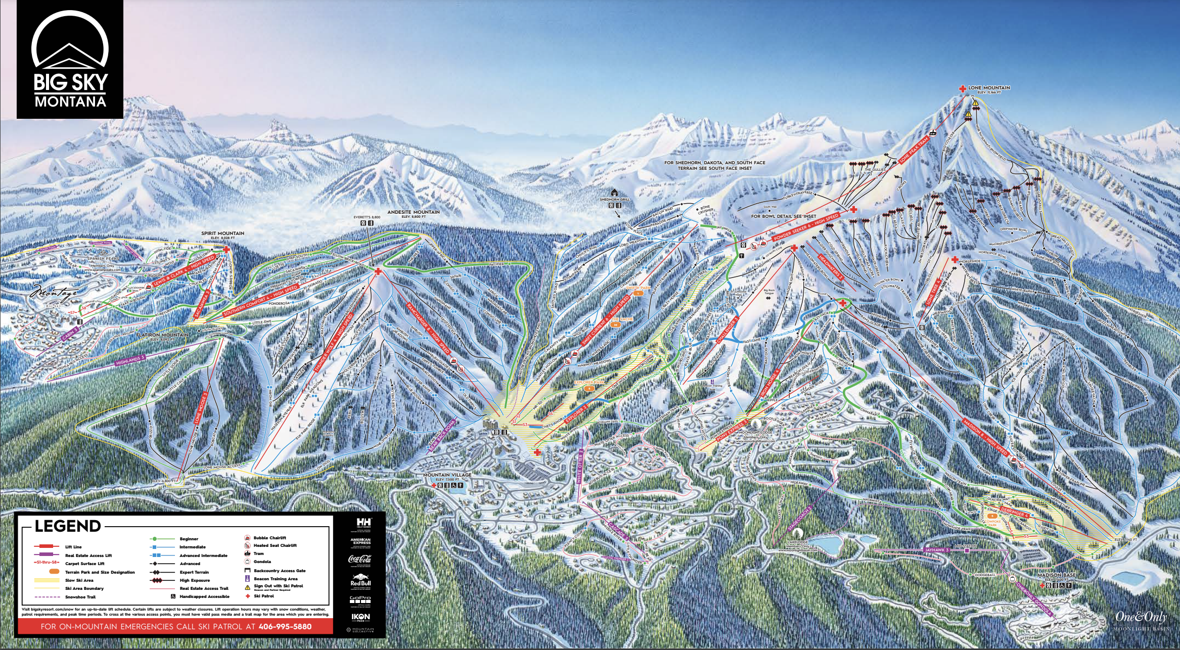 So much terrain the trail map is 3 images!