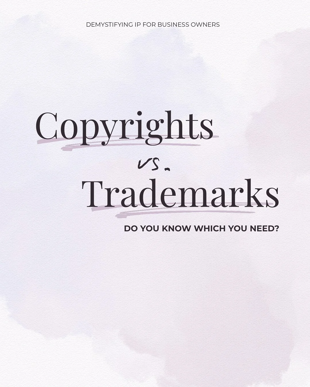 Understanding a few intellectual property basics &mdash; like the difference between &copy;️ and &trade;️ &mdash; is essential to protecting your work and your identity.

This is true whether you&rsquo;re a small business, a creative entrepreneur, br