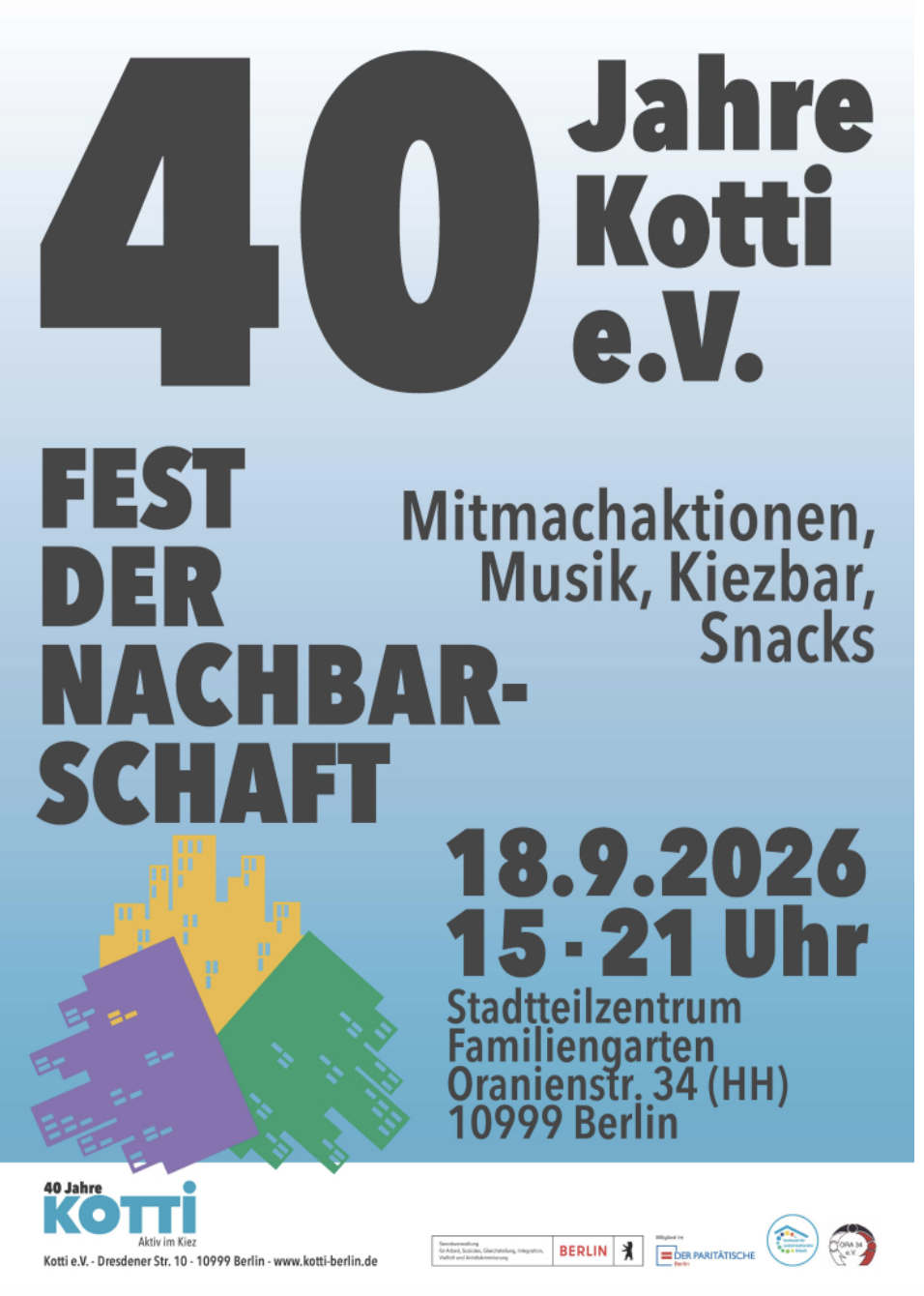 40 Jahre Kotti e.V - Fest der Nachbarschaft