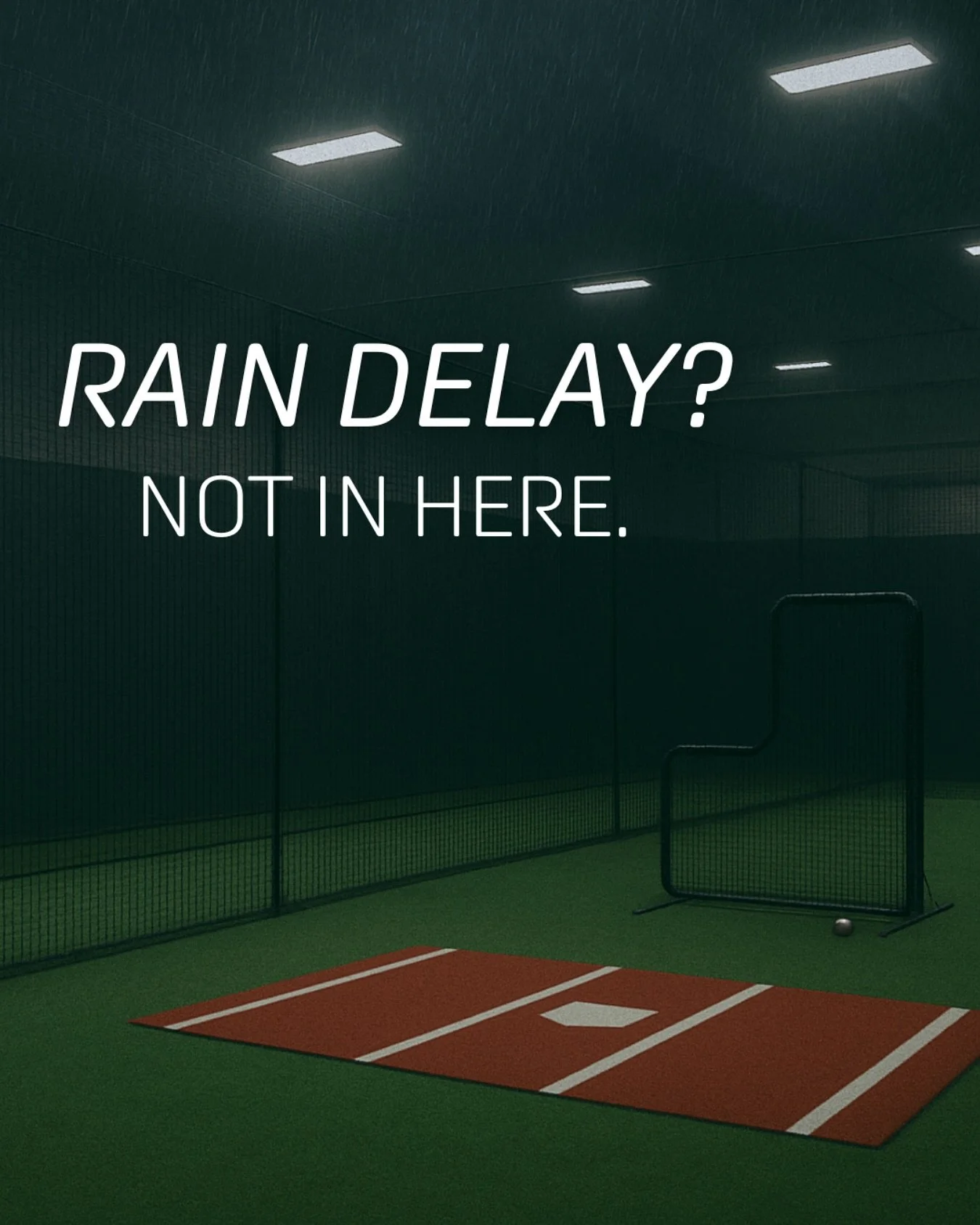 ☔ Play Ball, Rain or Shine! 🌧️ Stay sharp this rainy day with some cage time at CPI. The storm might stop outdoor practice, but it won&rsquo;t stop your grind. Come swing away and keep your training on track! ⚾🥎🔥