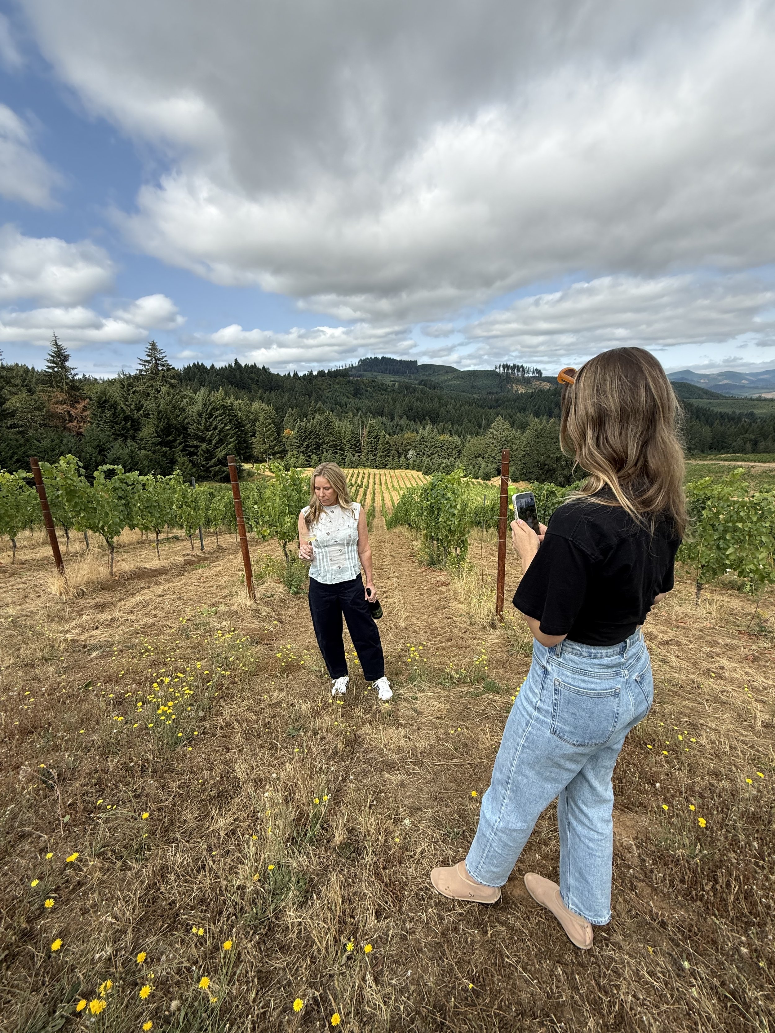 Our team filming content for one of our wineries