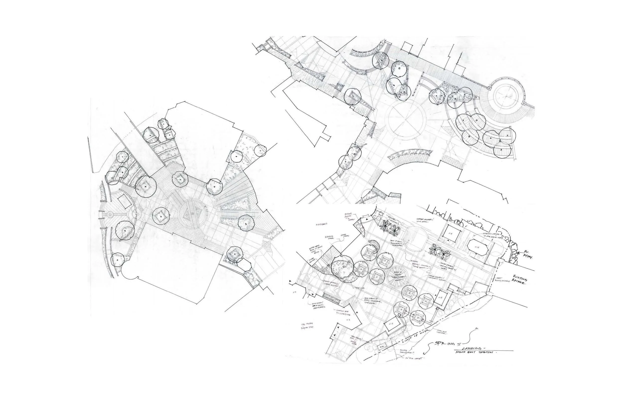 Detail site plan sketches