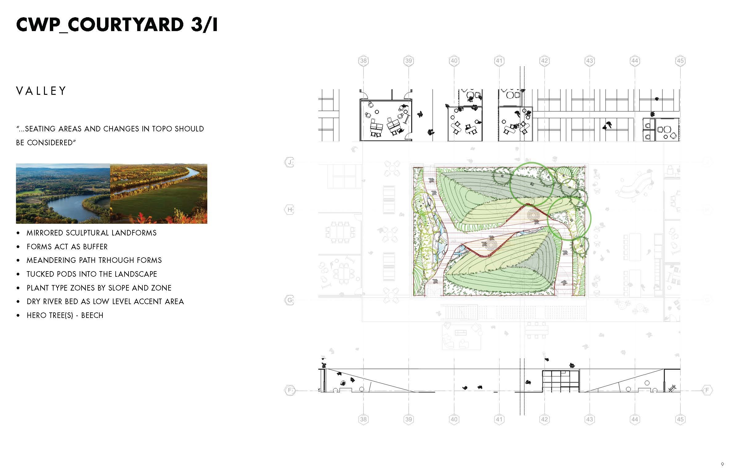 Courtyard plan sketch concept