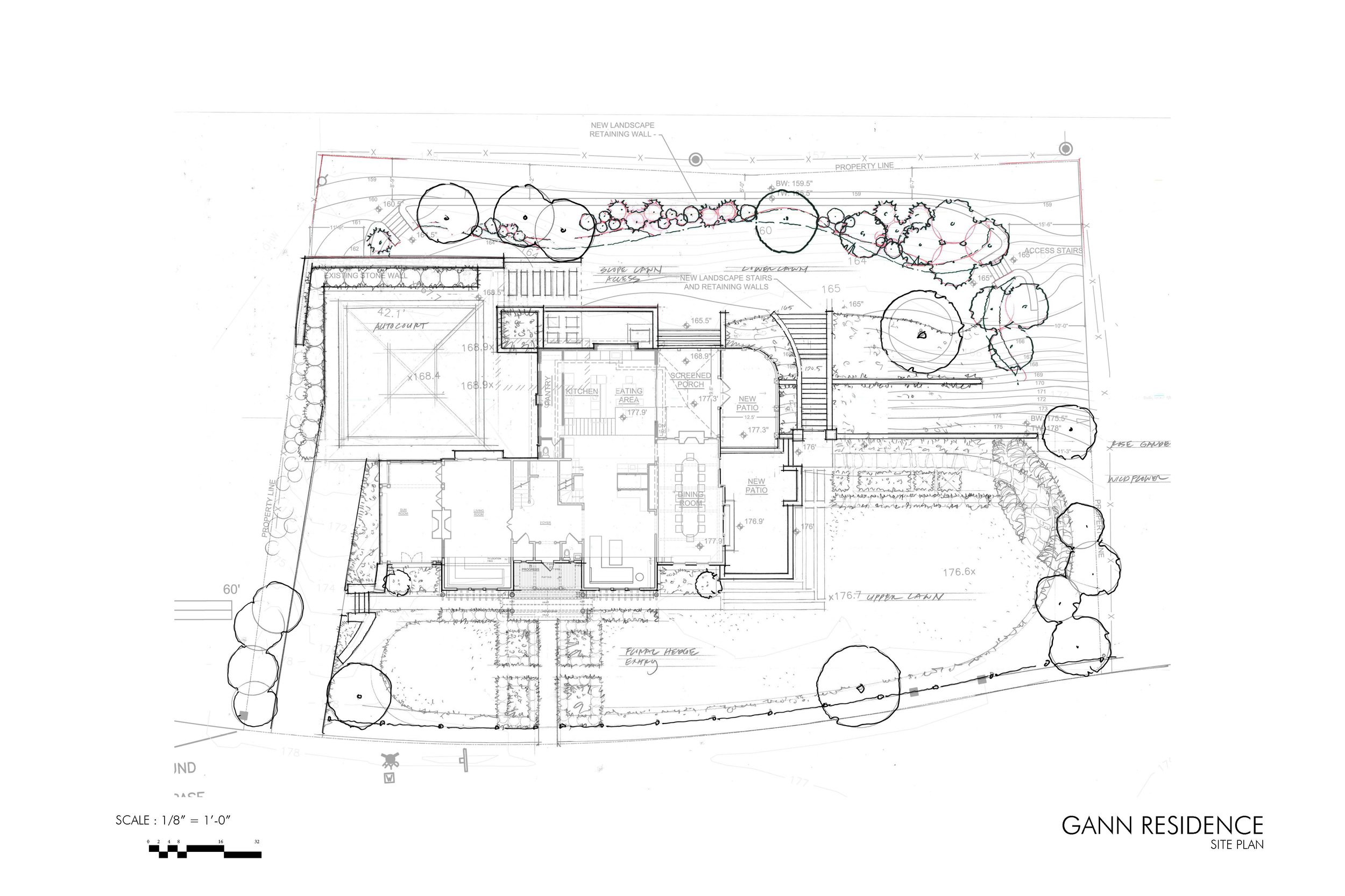 Private residence site landscape concept plan - with Faithfull Flowers