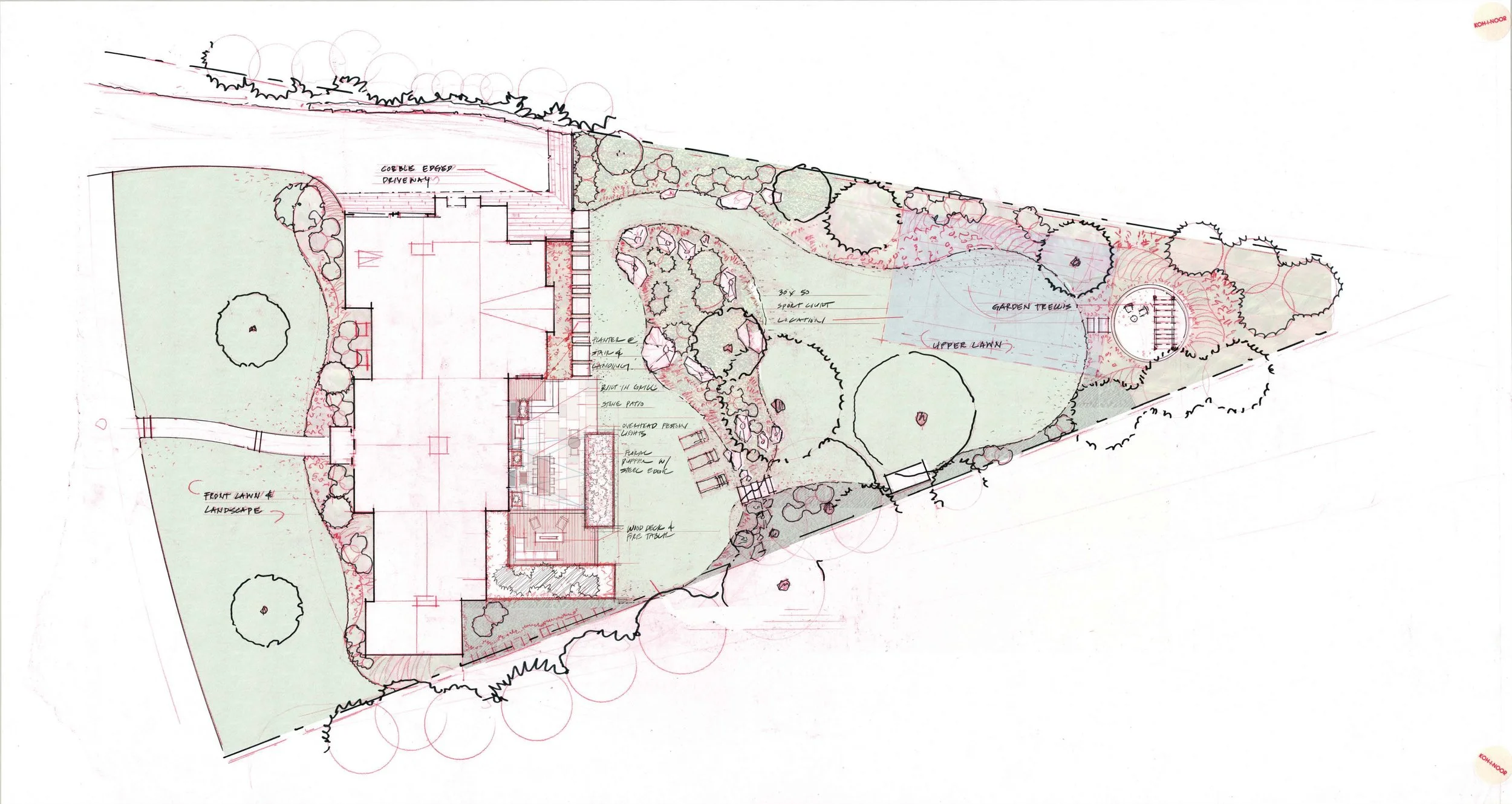 Private residence site landscape concept plan 