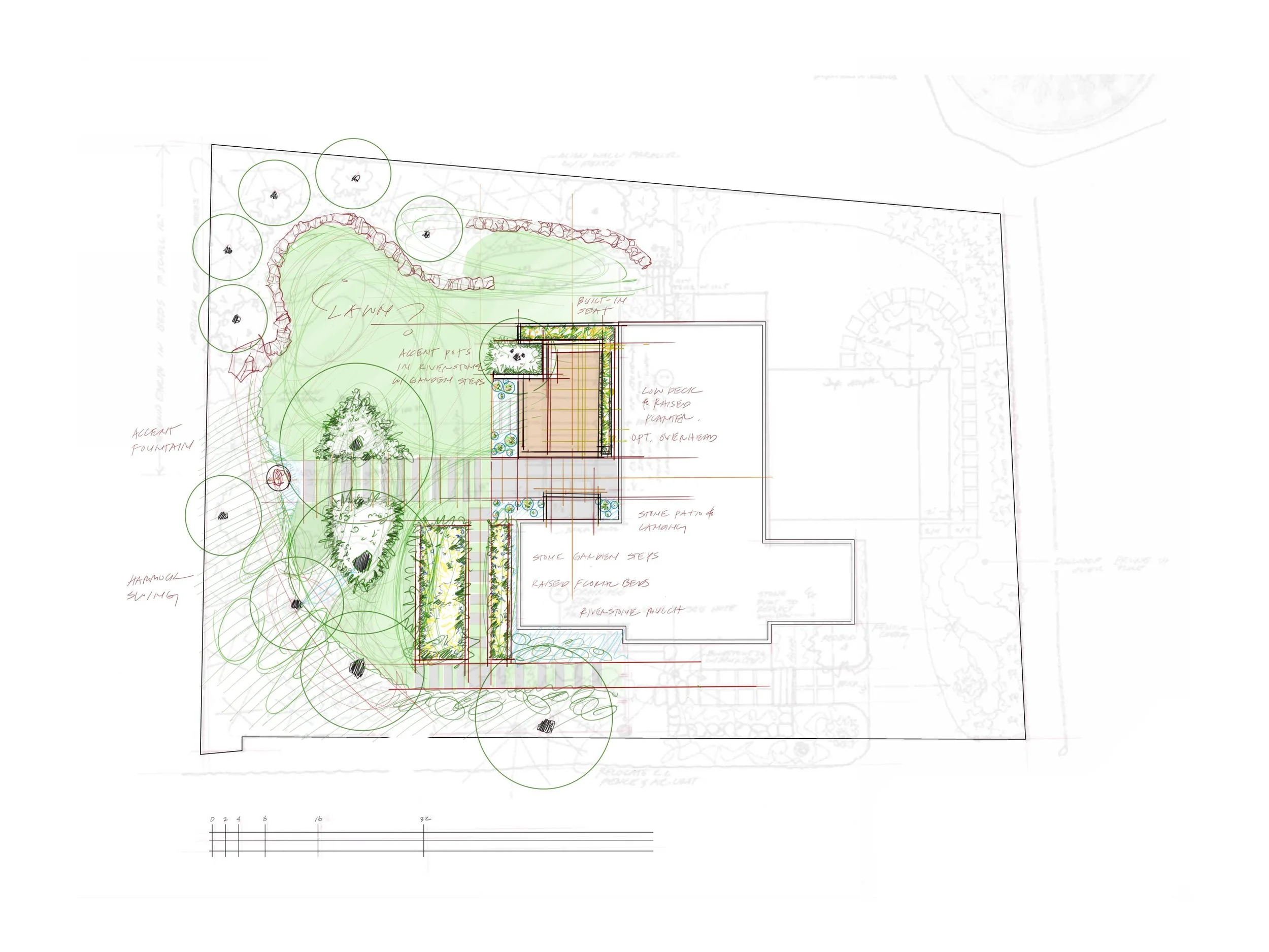 Private residence site landscape concept plan 