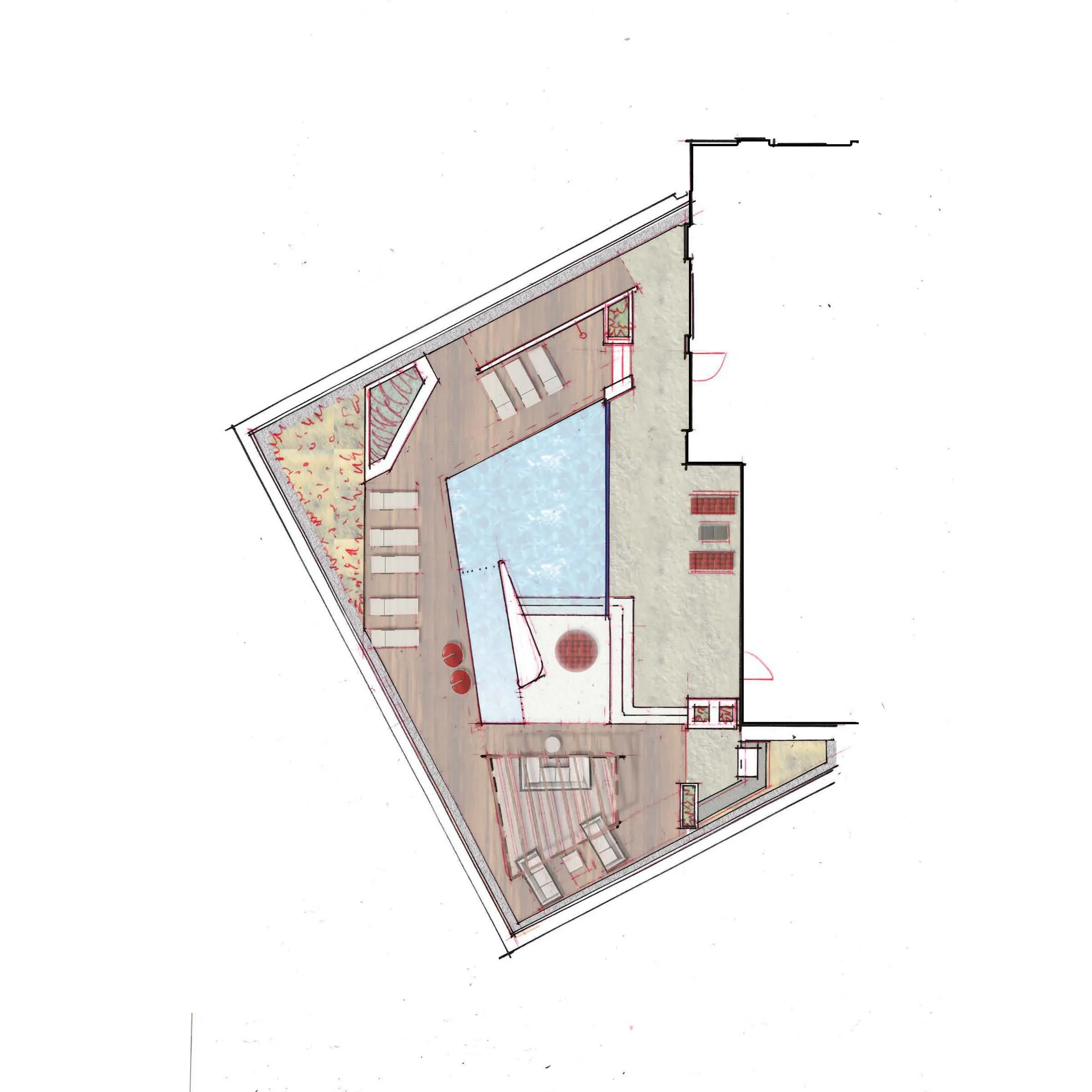 Pool Deck Sketch Plan