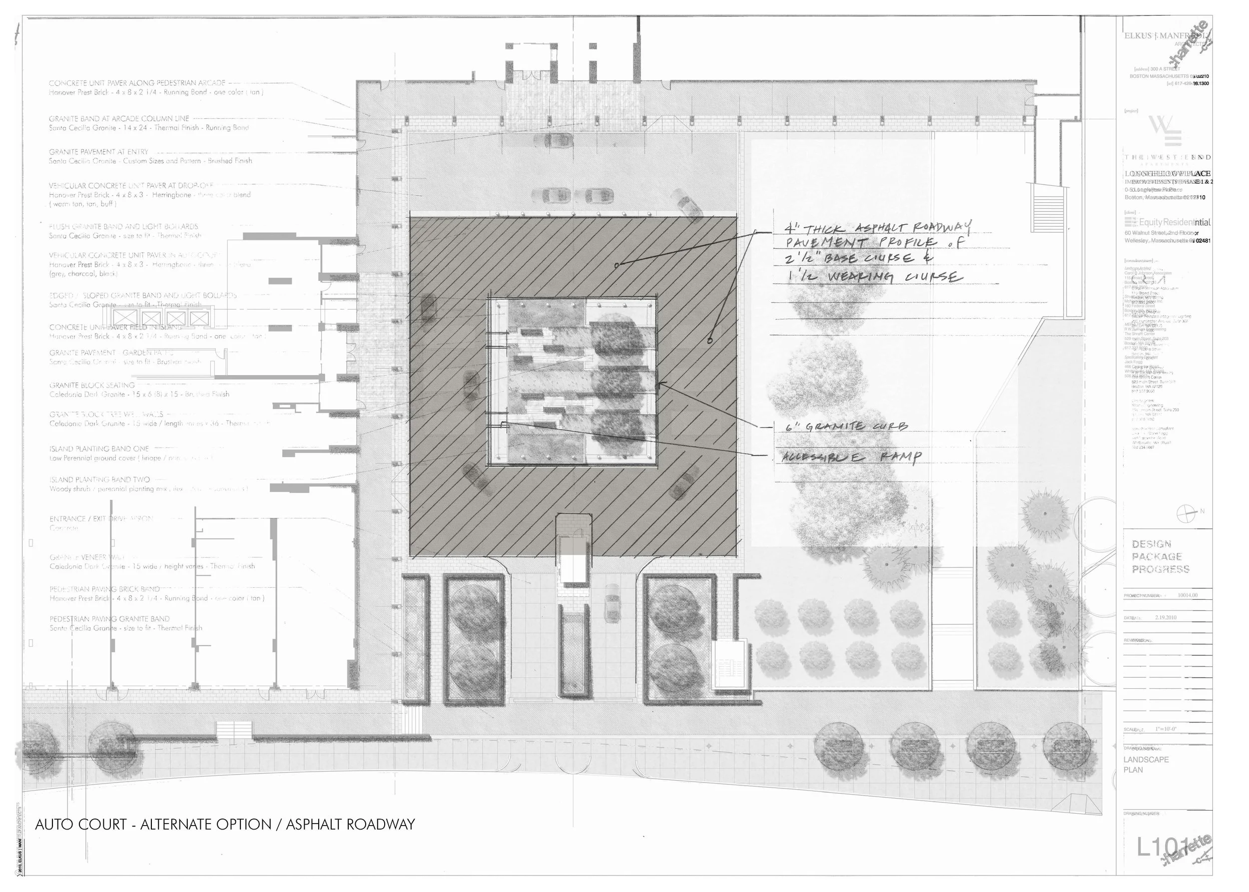 Auto Court Materials Sketch