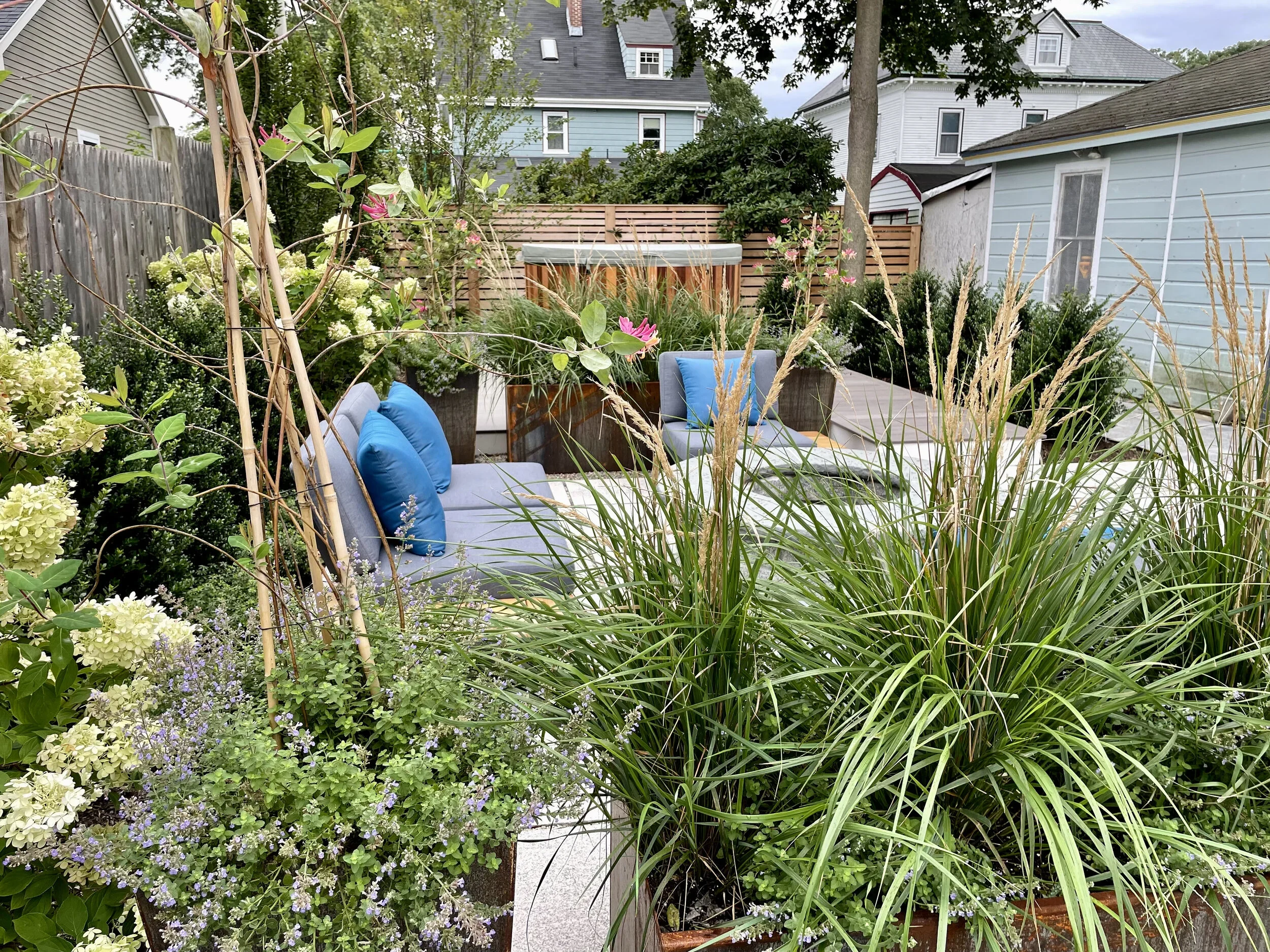 Private residence site photo - patio and planting