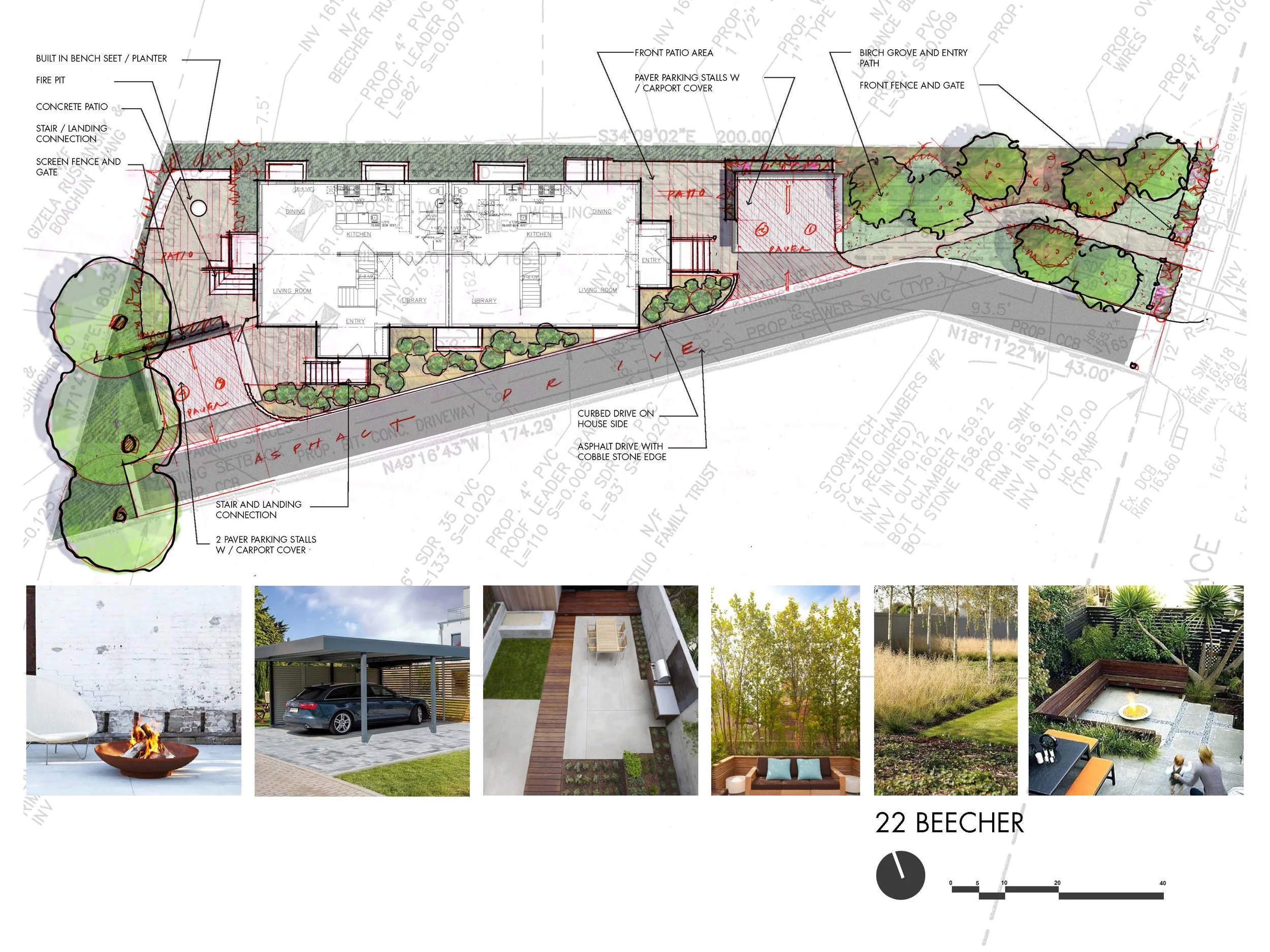 Private residence site landscape concept plan 
