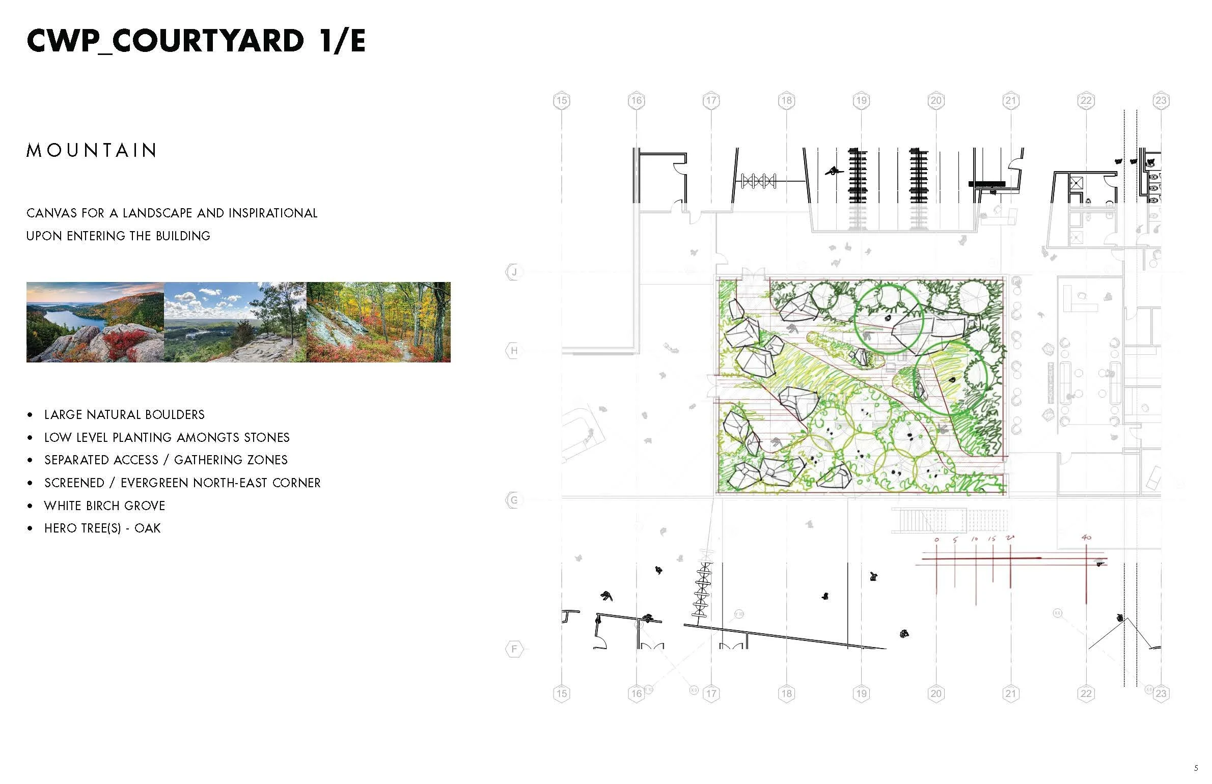 Courtyard plan sketch concept