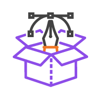 Colorful icon for packaging