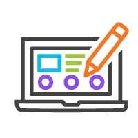 Colorful icon for website and web apps