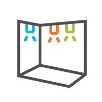 Colorful icon for for trade shows and large format design