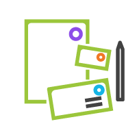 Colorful icon for for graphic design