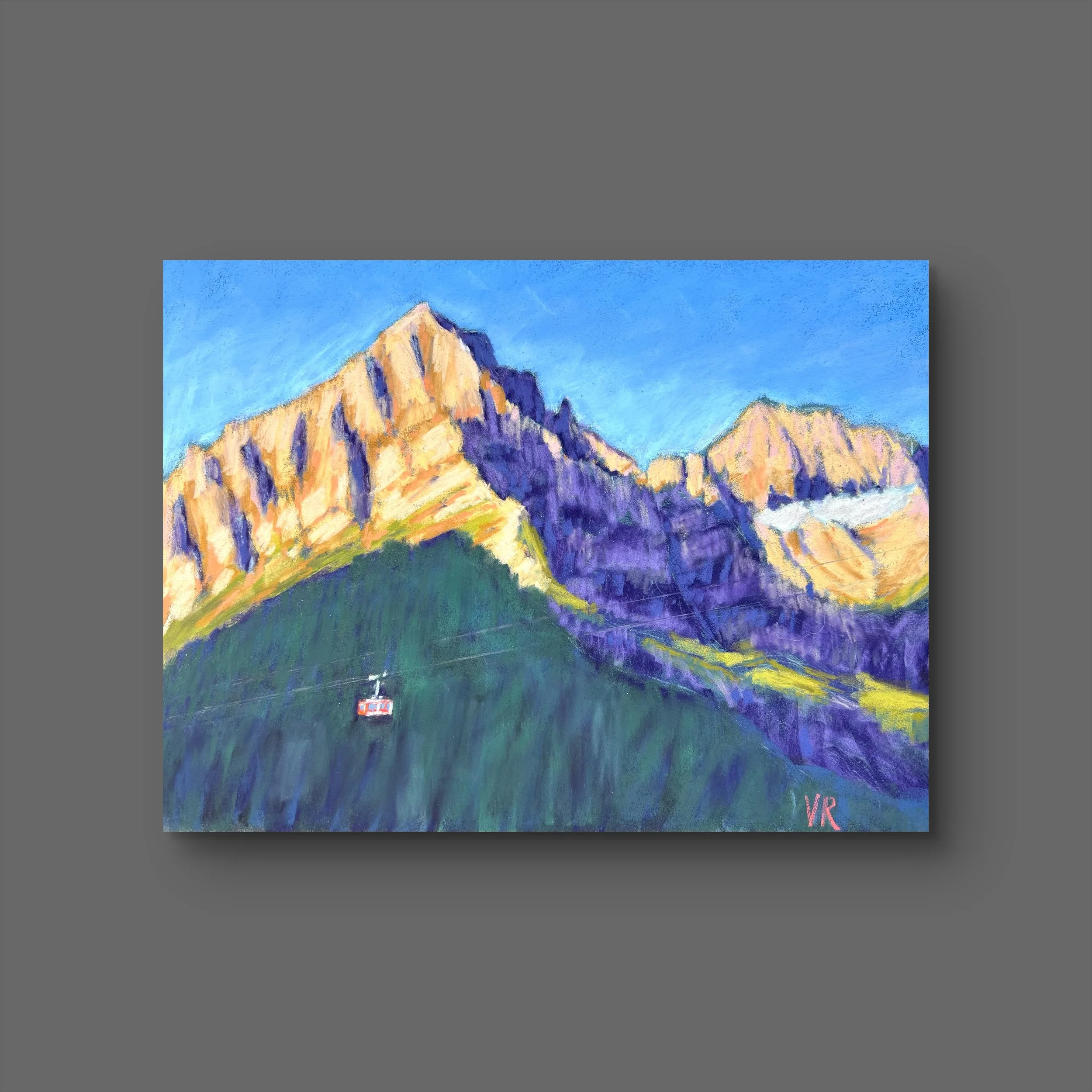 Die Dents Blanches soft pastel framed with museum glass