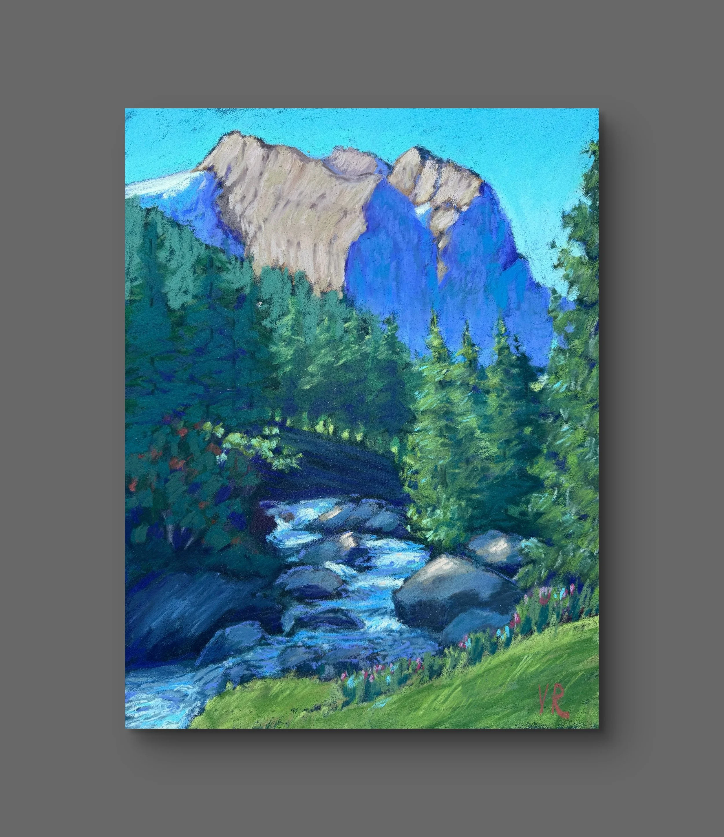 "Schwarzwaldwaldalp" pastel painting, plein air