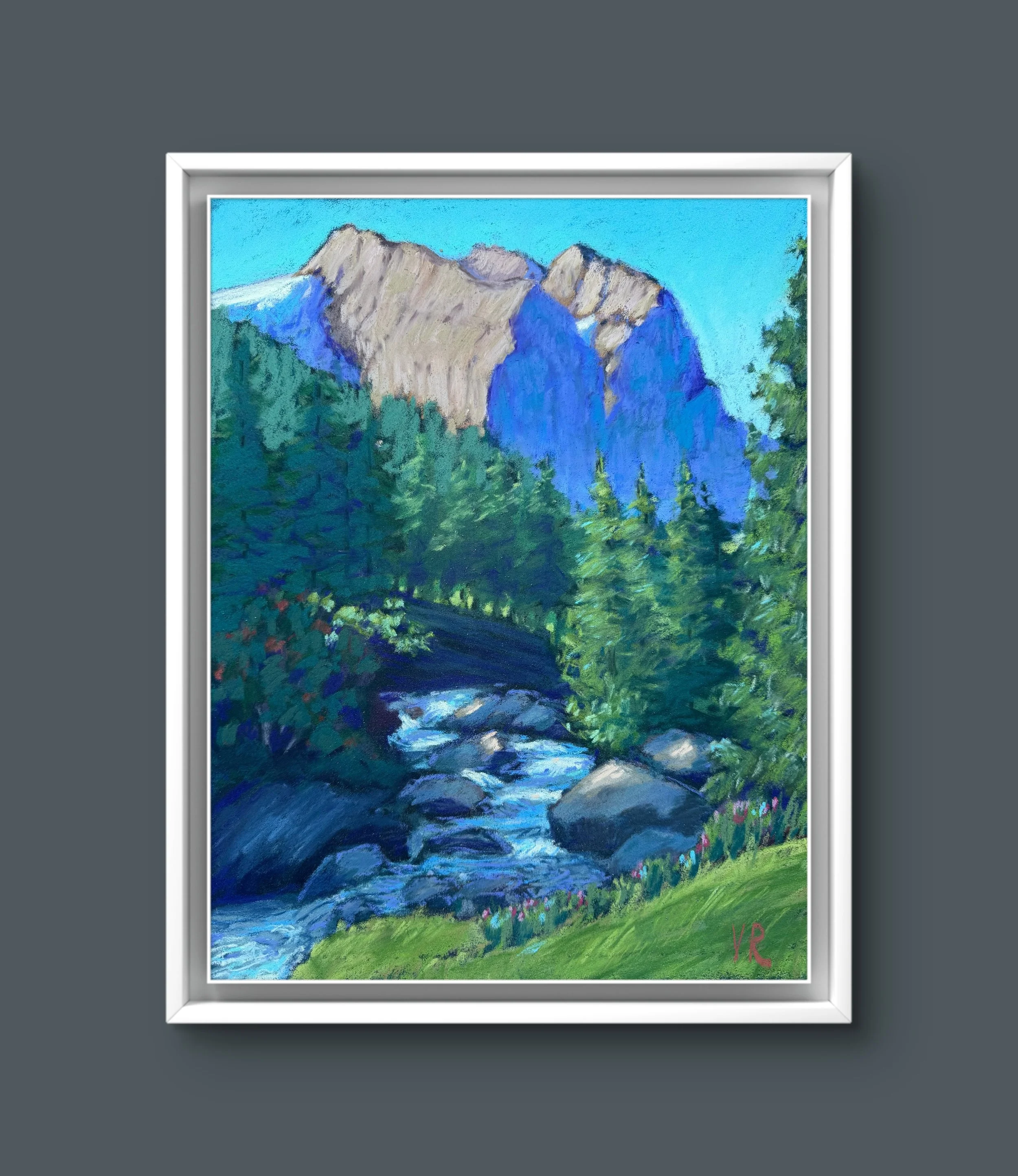 "Schwarzwaldwaldalp" pastel painting, plein air