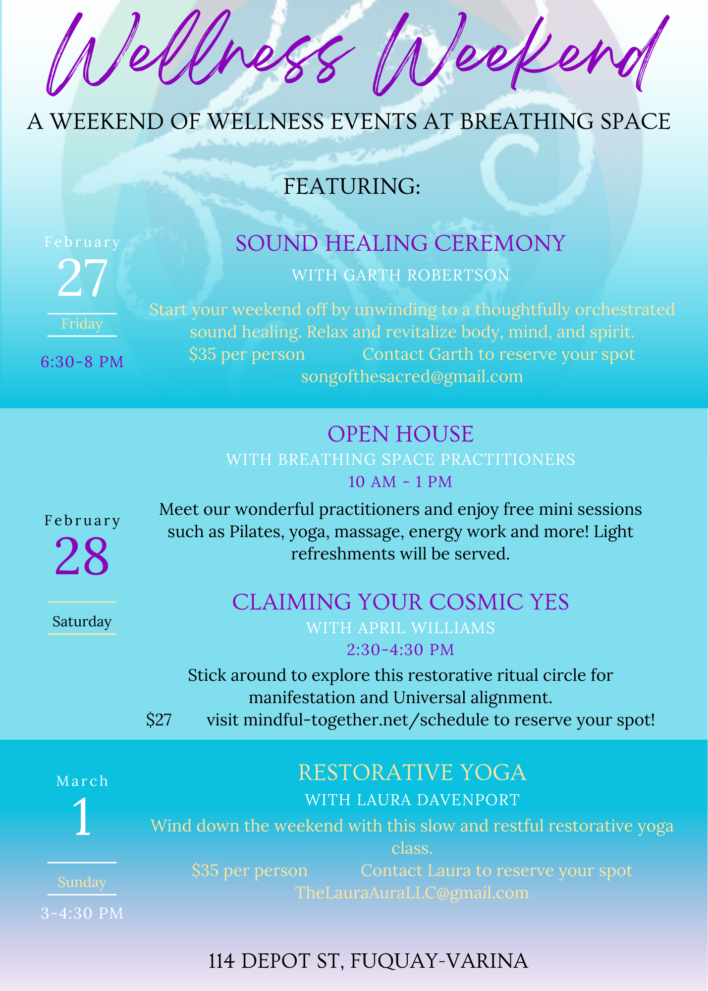 Wellness Weekend Fuquay-Varina Events