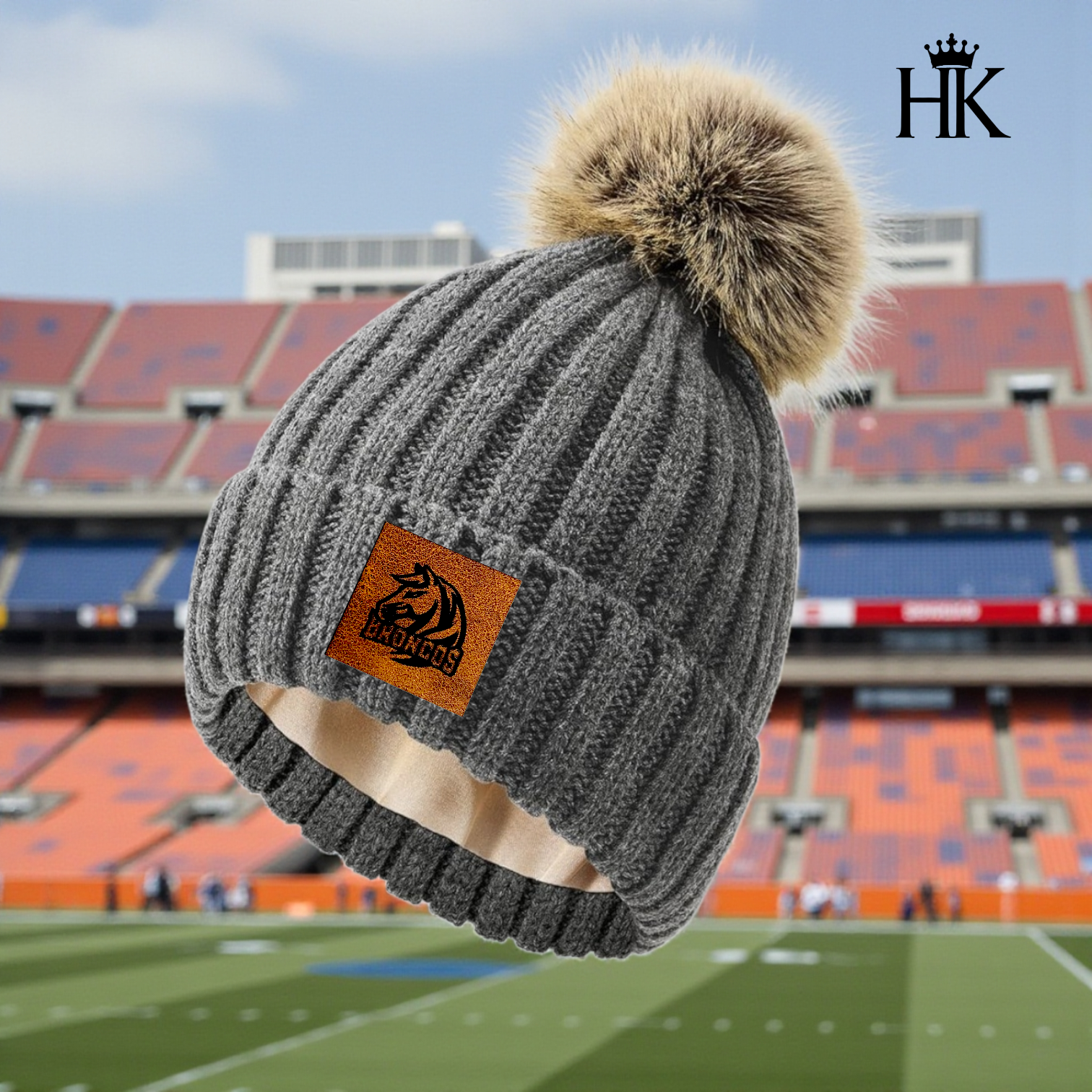 Satin-Lined Customizable Beanie