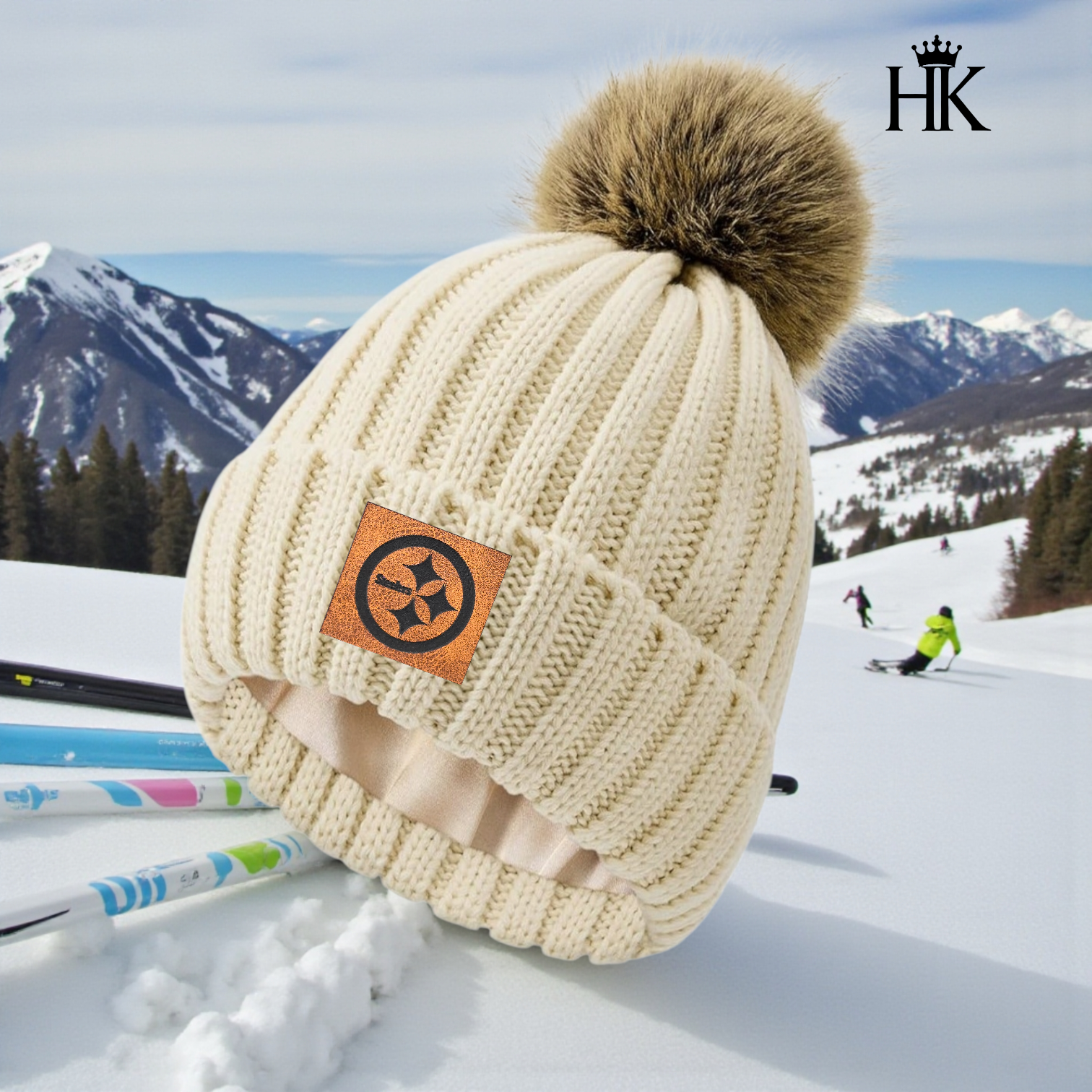 Satin-Lined Customizable Beanie