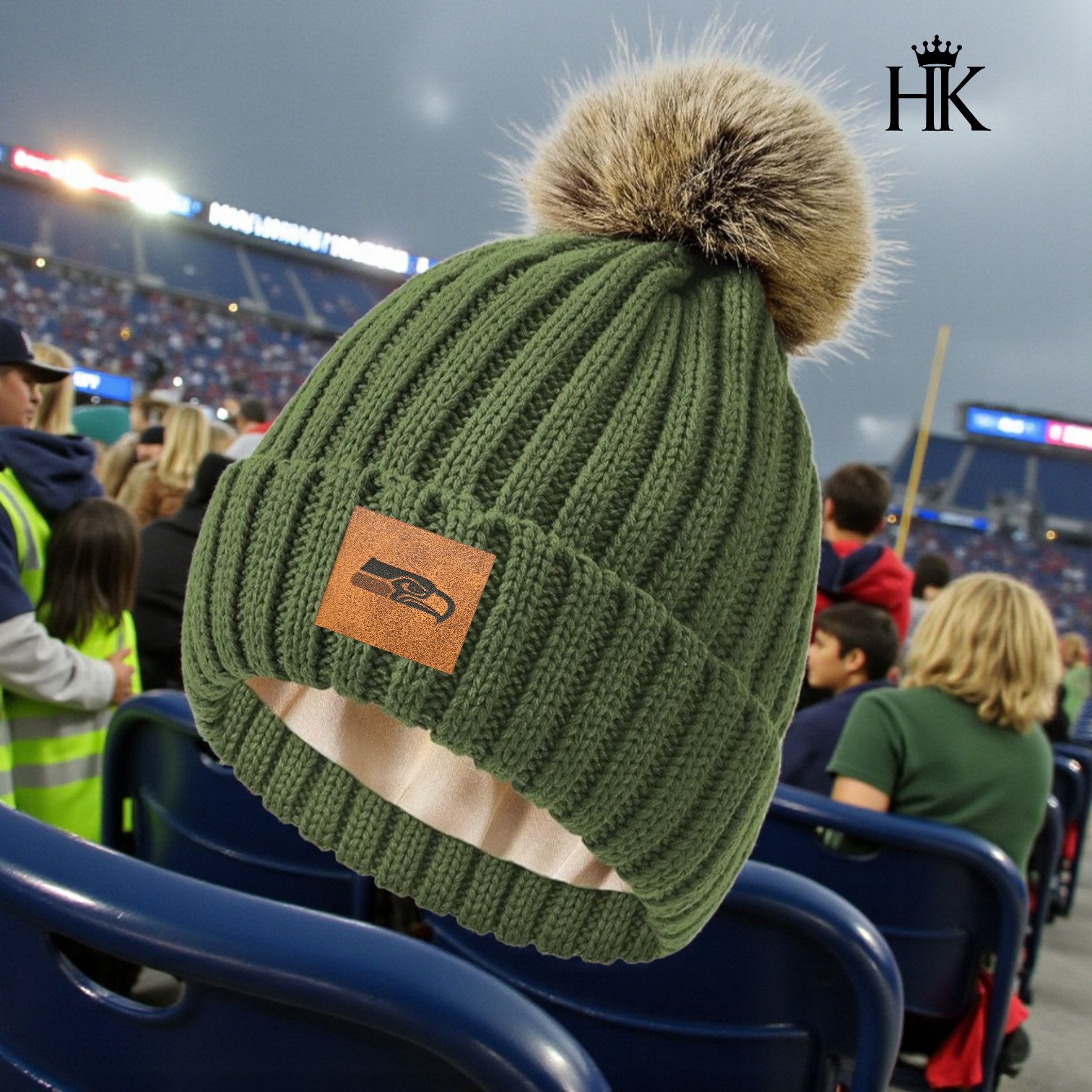 Satin-Lined Customizable Beanie