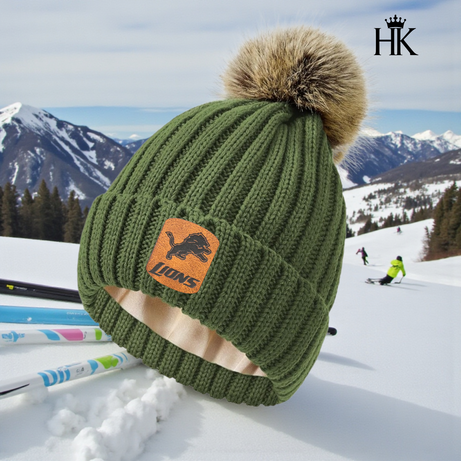 Satin-Lined Customizable Beanie