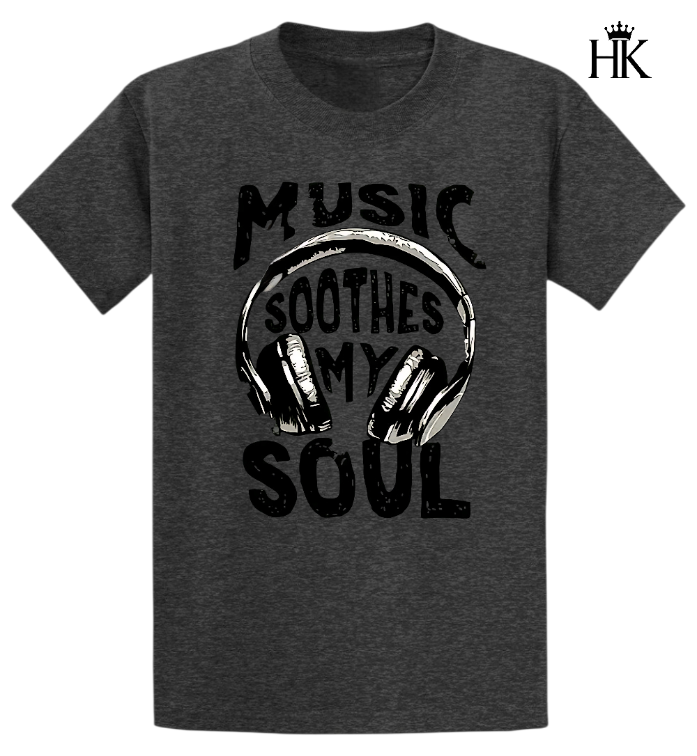 'Music Soothes My Soul' Soft Cotton T-Shirt