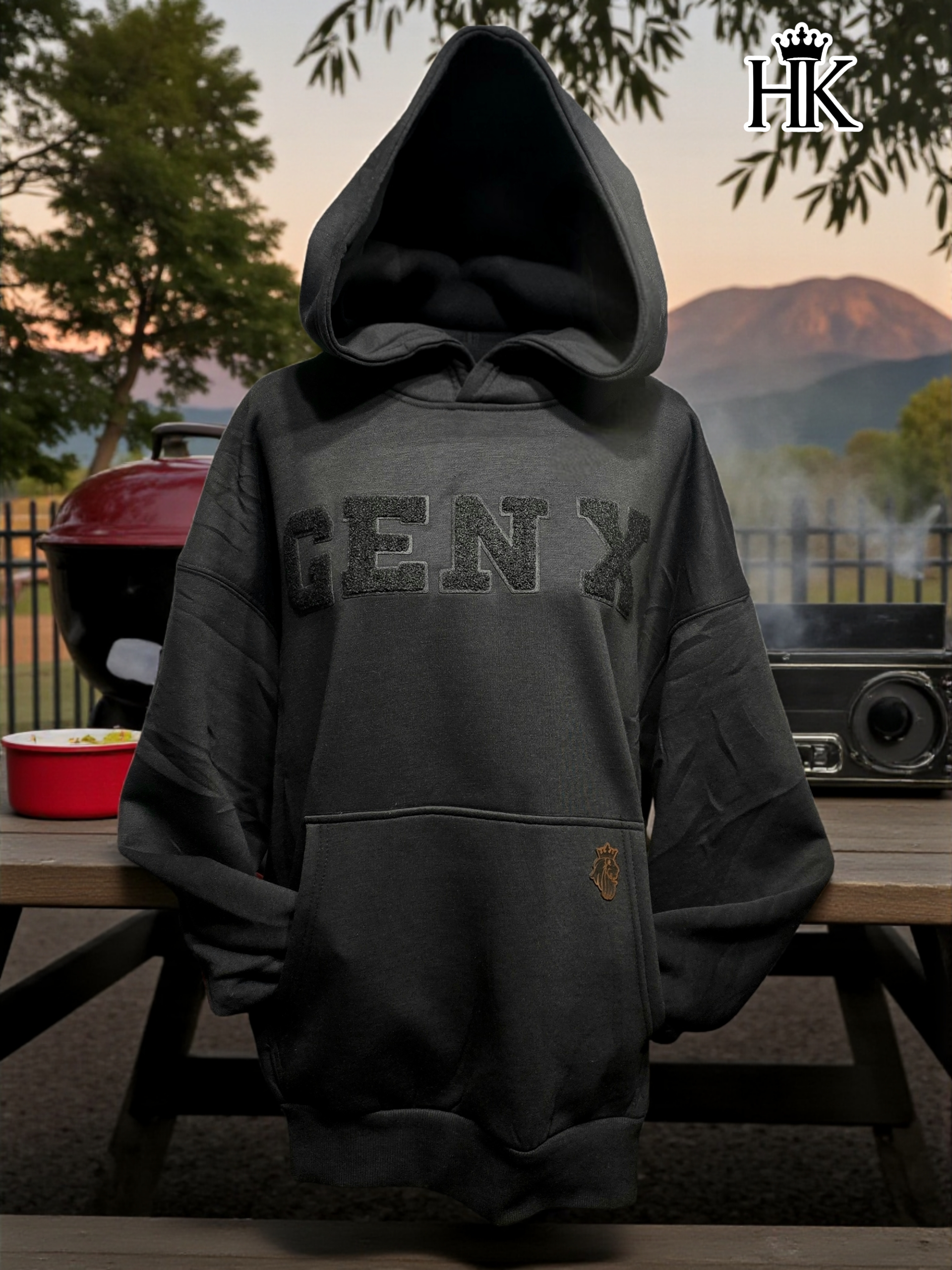 Oversized Hoodie with Customizable Chenille Patches