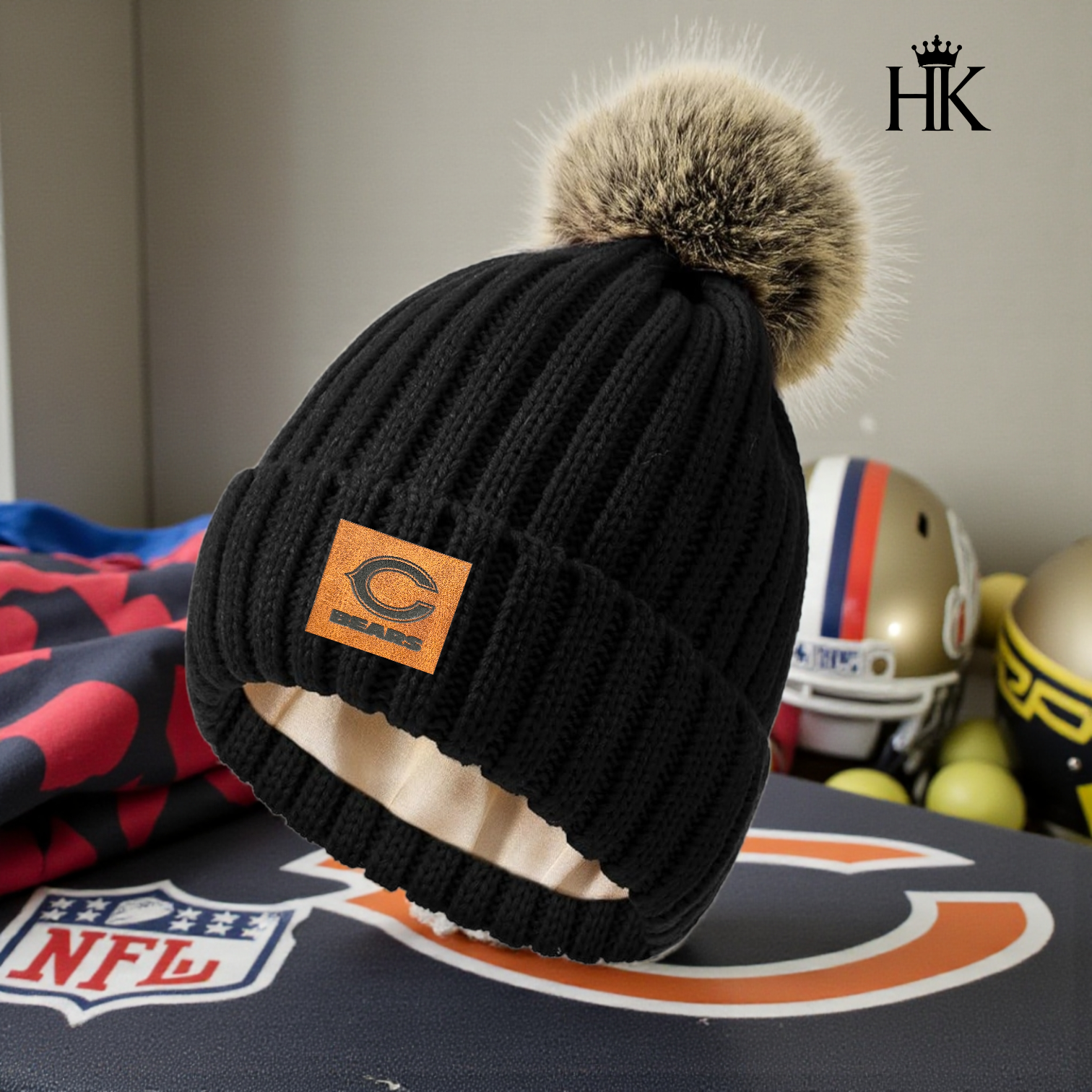 Satin-Lined Customizable Beanie