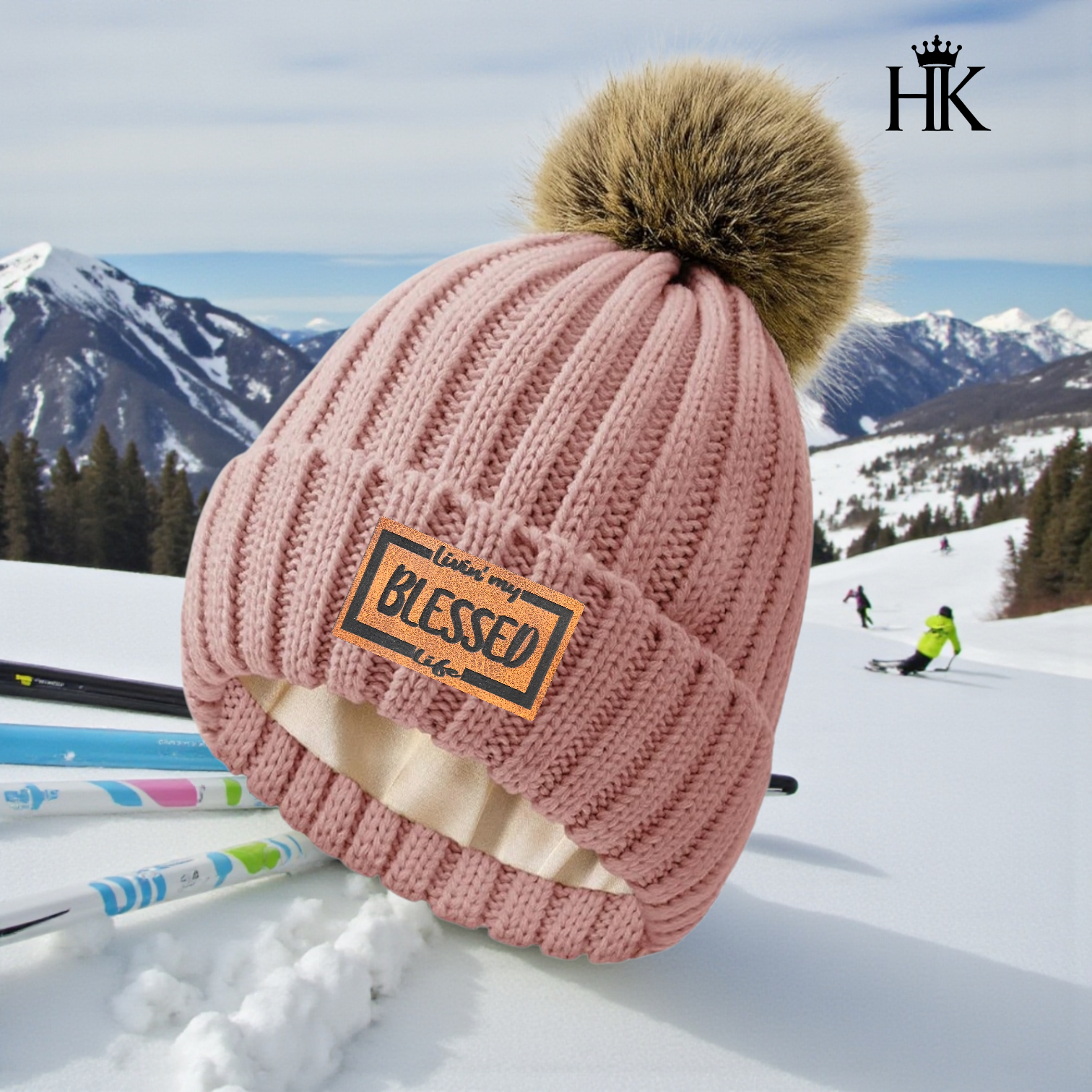 Satin-Lined Customizable Beanie